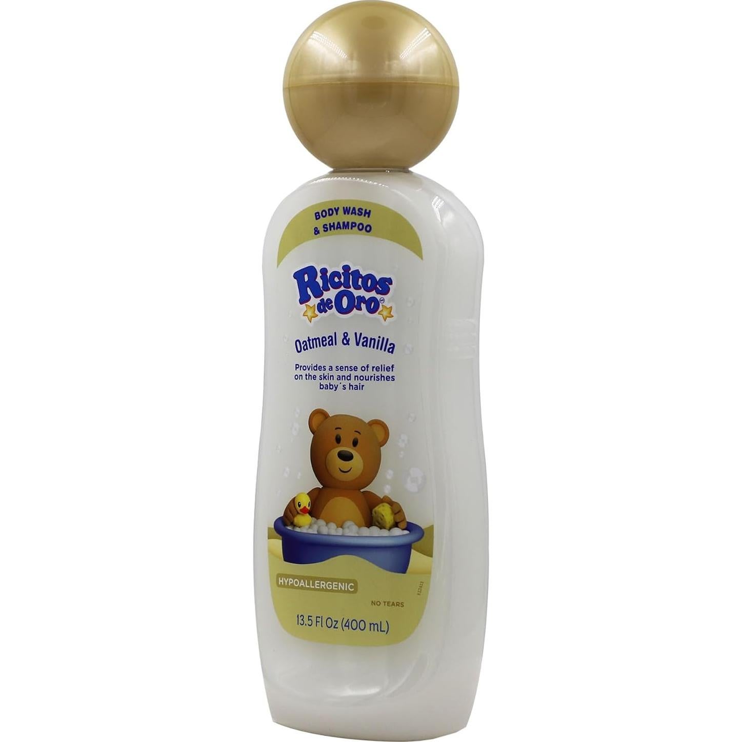 Champú y Gel de Baño para Bebés Ricitos de Oro Avena 2x400ml
