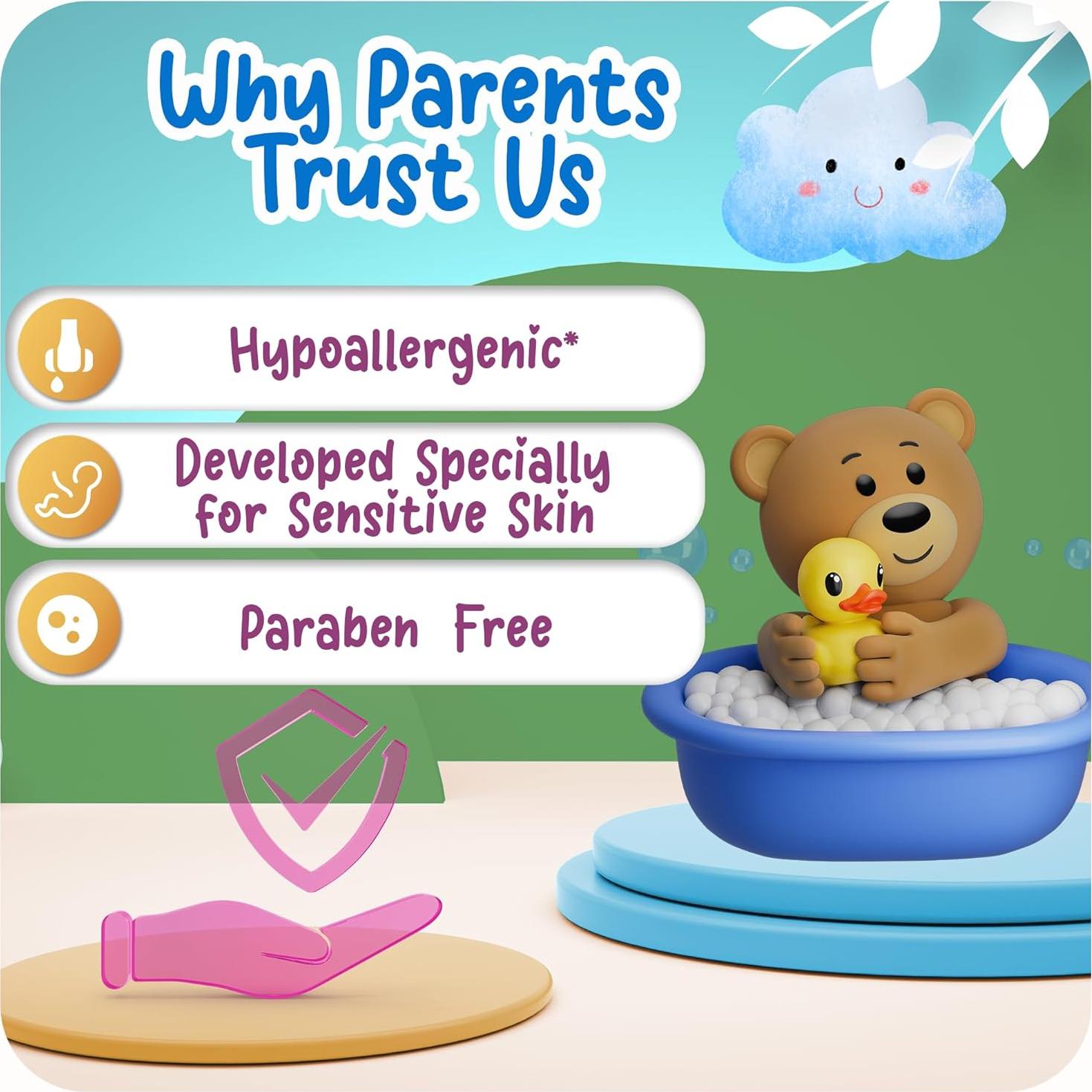 Champú y Gel de Baño para Bebés Ricitos de Oro Avena 2x400ml