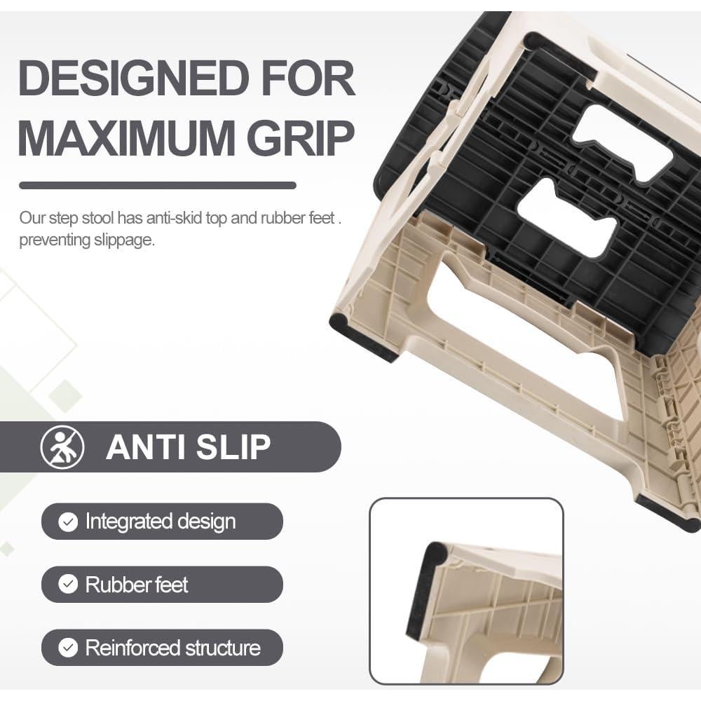 Escalón Plegable ZLMHYYM 22.9 cm Gris, Soporta 136 kg