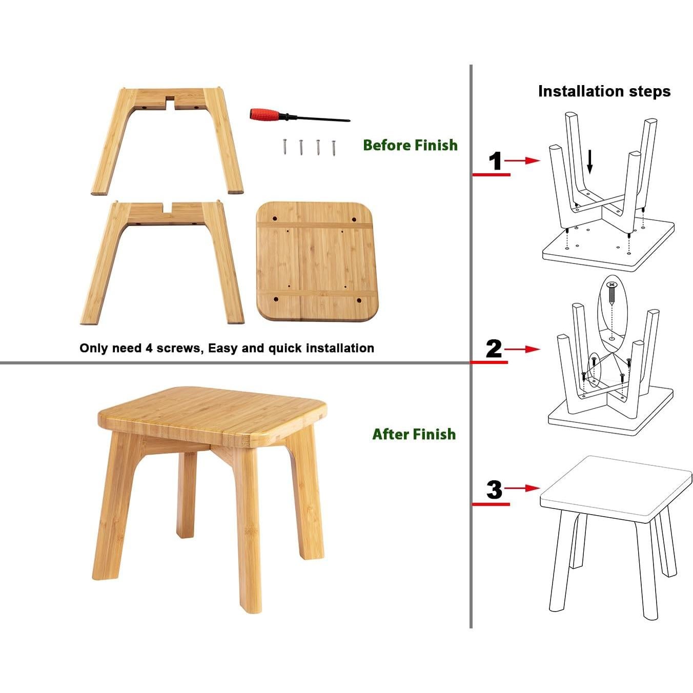Escalón Infantil de Madera PELYN 21.5x21.5 cm Antideslizante