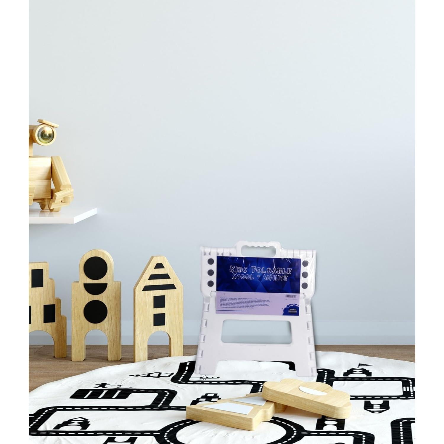 Taburete Plegable Utopia Home Blanco 9 Pulgadas 136 kg