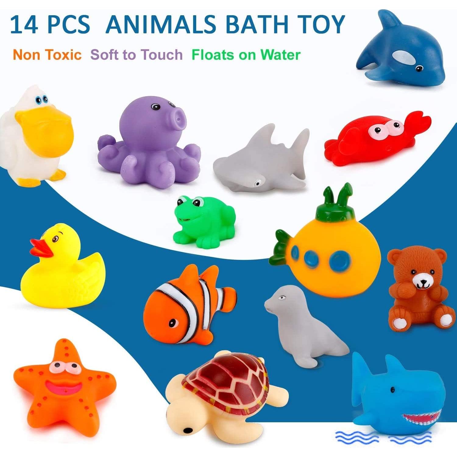 15 Juguetes de Baño Acuáticos Liberty Imports con Red