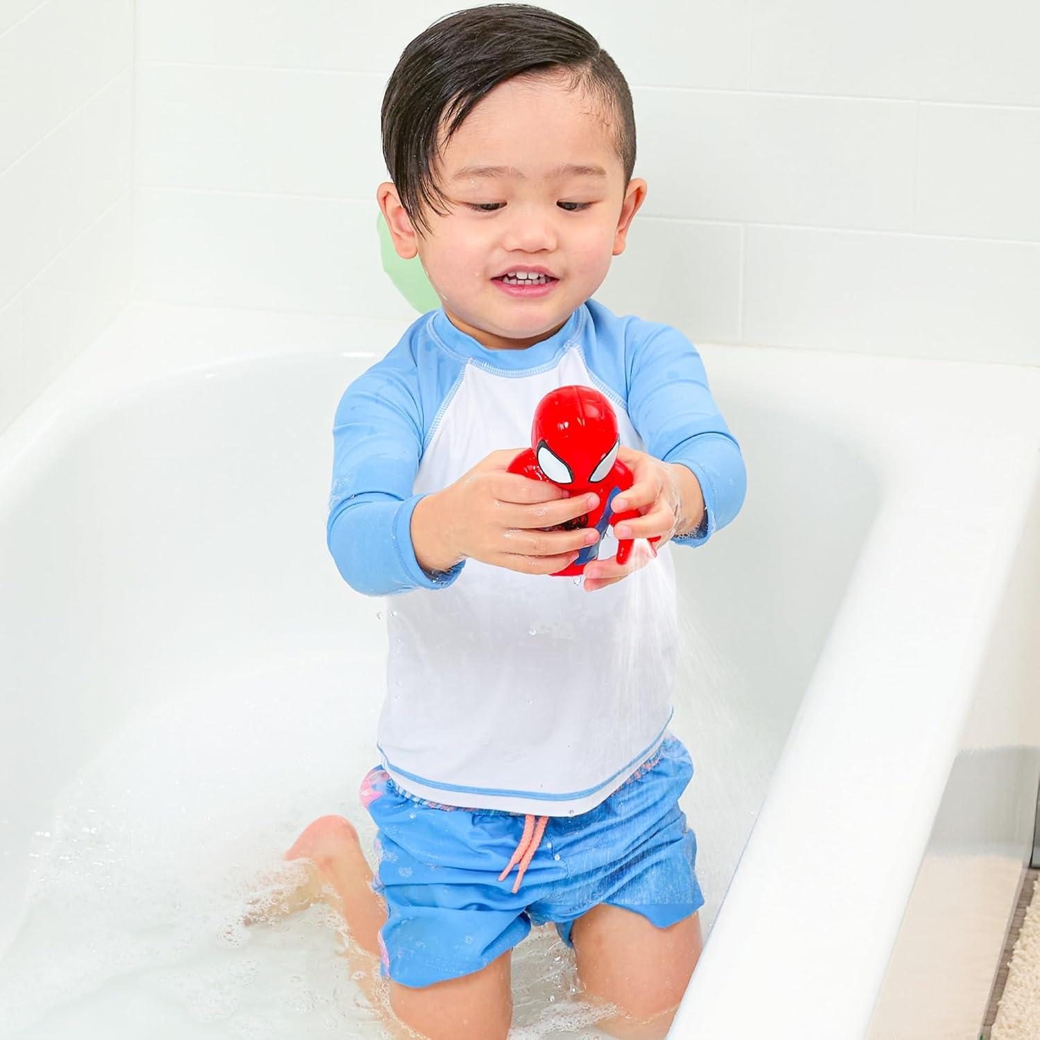 Set de Juguetes de Baño Spidey y Amigos - 6 Piezas con Cubo