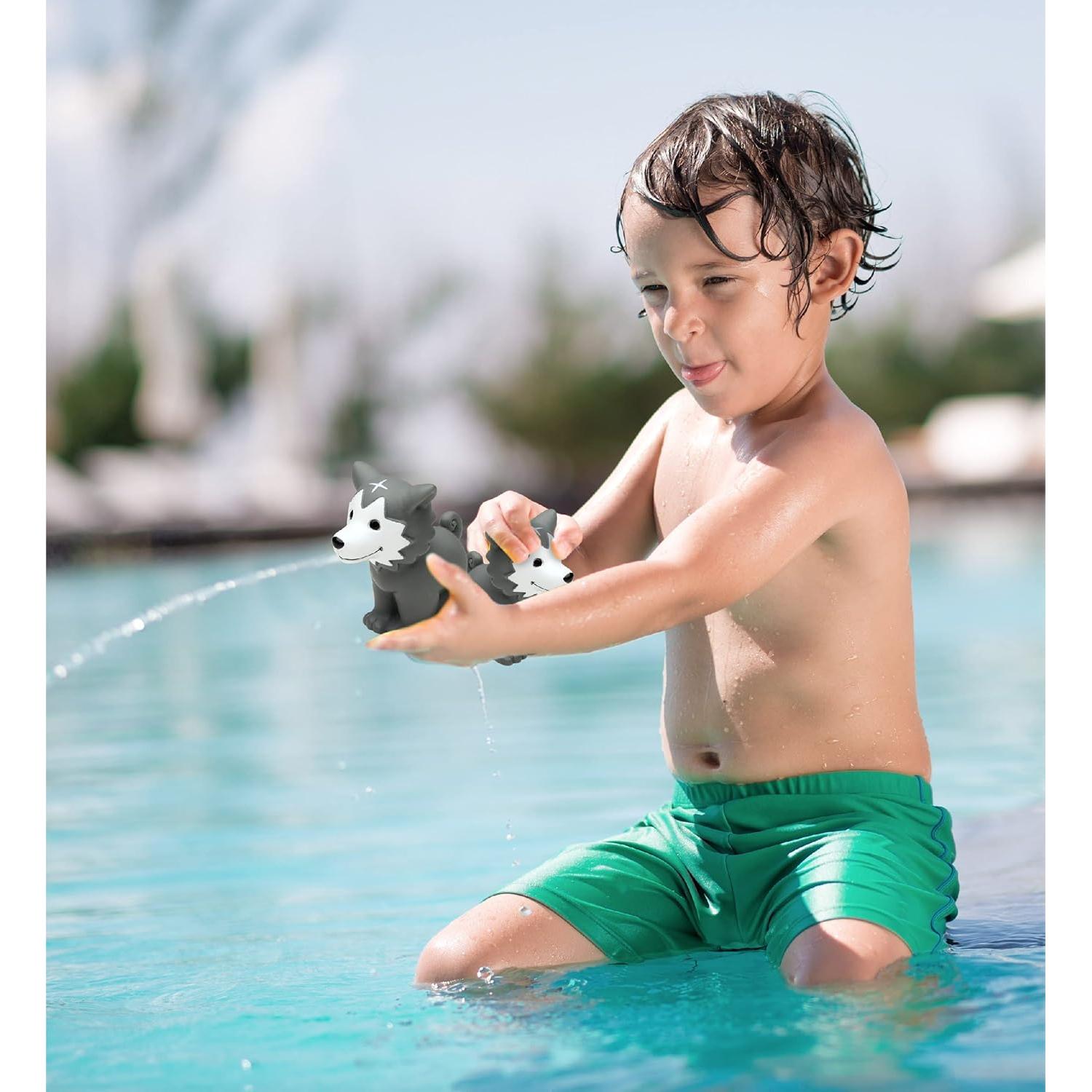 Juguete de Baño Flotante Lobo DolliBu - 7.62 cm, Goma Segura