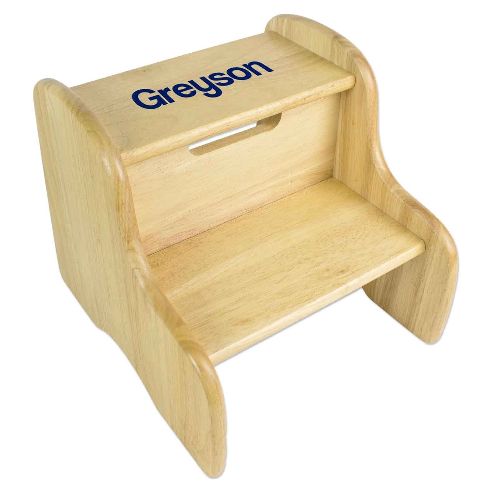 Escalera de Dos Pasos Personalizada My Bambino en Madera Natural