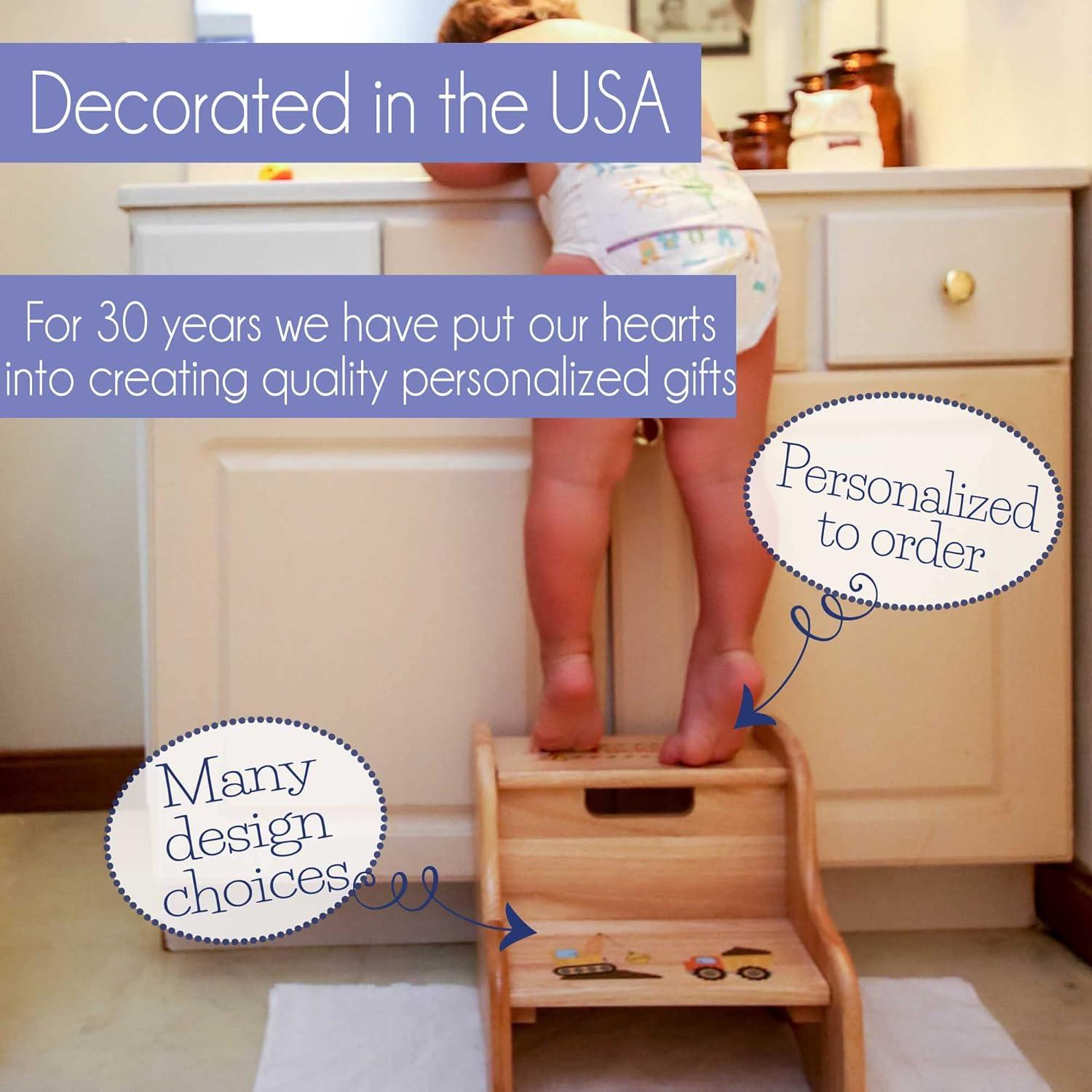 Escalera de Dos Pasos Personalizada My Bambino en Madera Natural