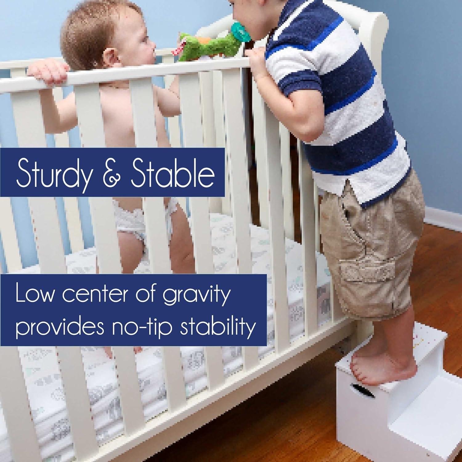 Escalera de Dos Pasos Personalizada My Bambino en Madera Natural