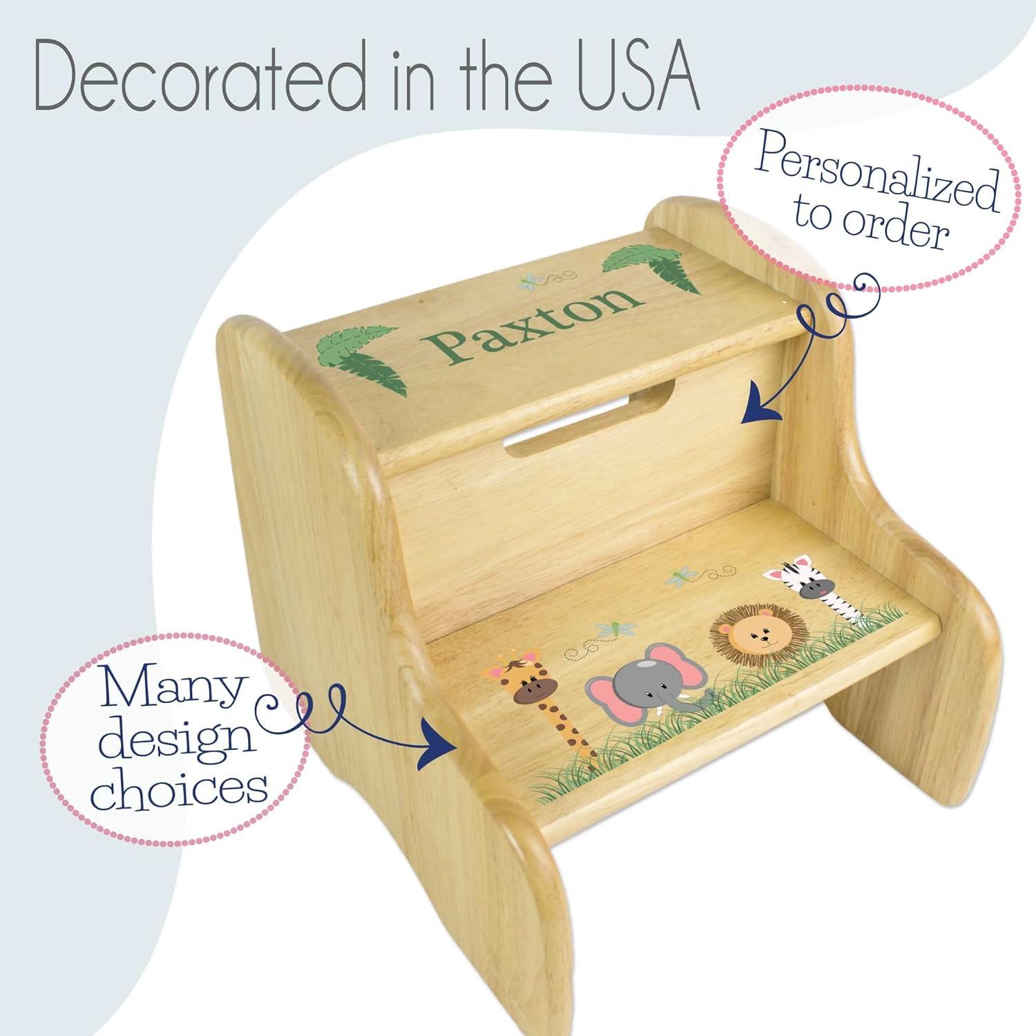 Escalera de Dos Pasos Personalizada My Bambino en Madera Natural