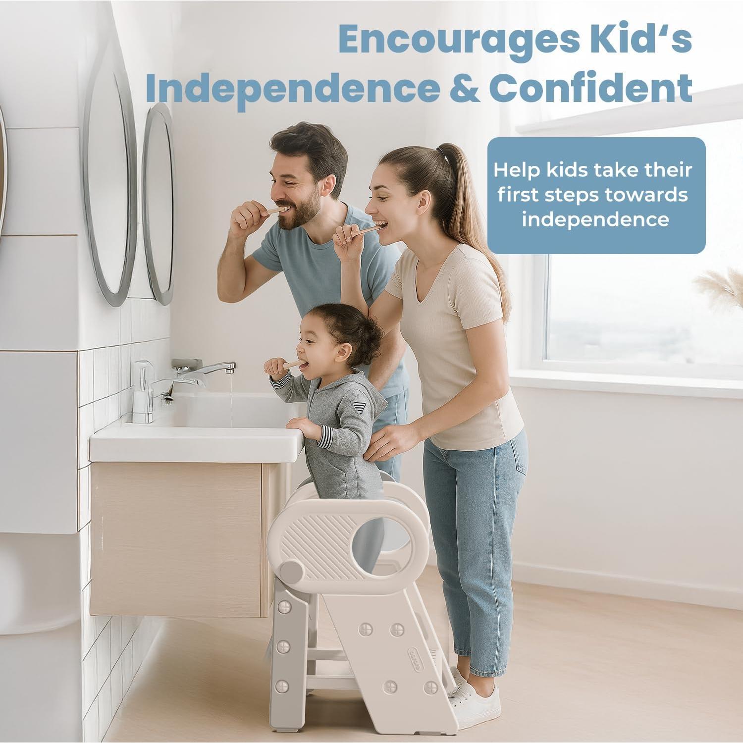 Taburete Ajustable Esemoil para Niños 3 Pasos Antideslizante