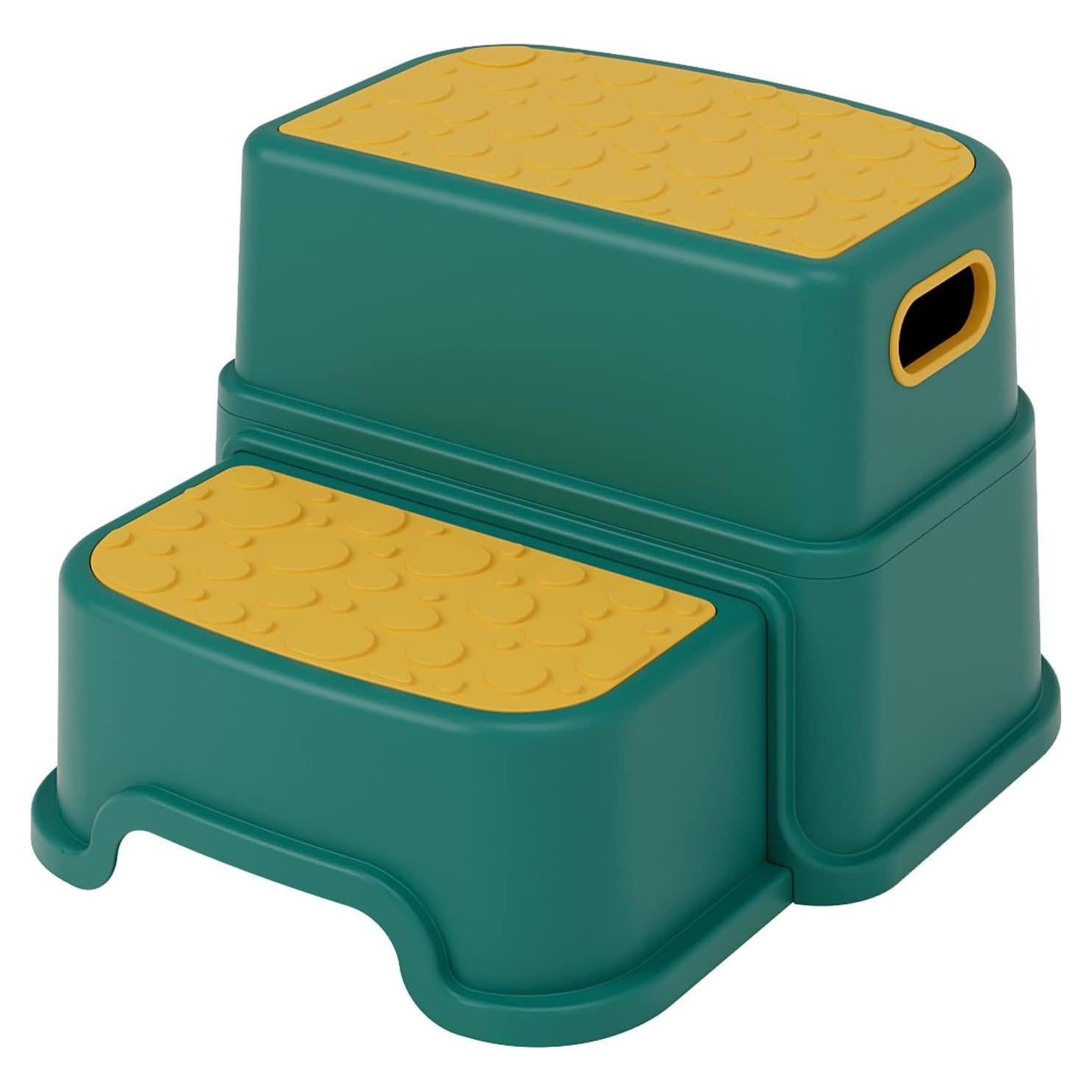 Escalera de 2 Pasos HOMKO para Niños Verde Antideslizante