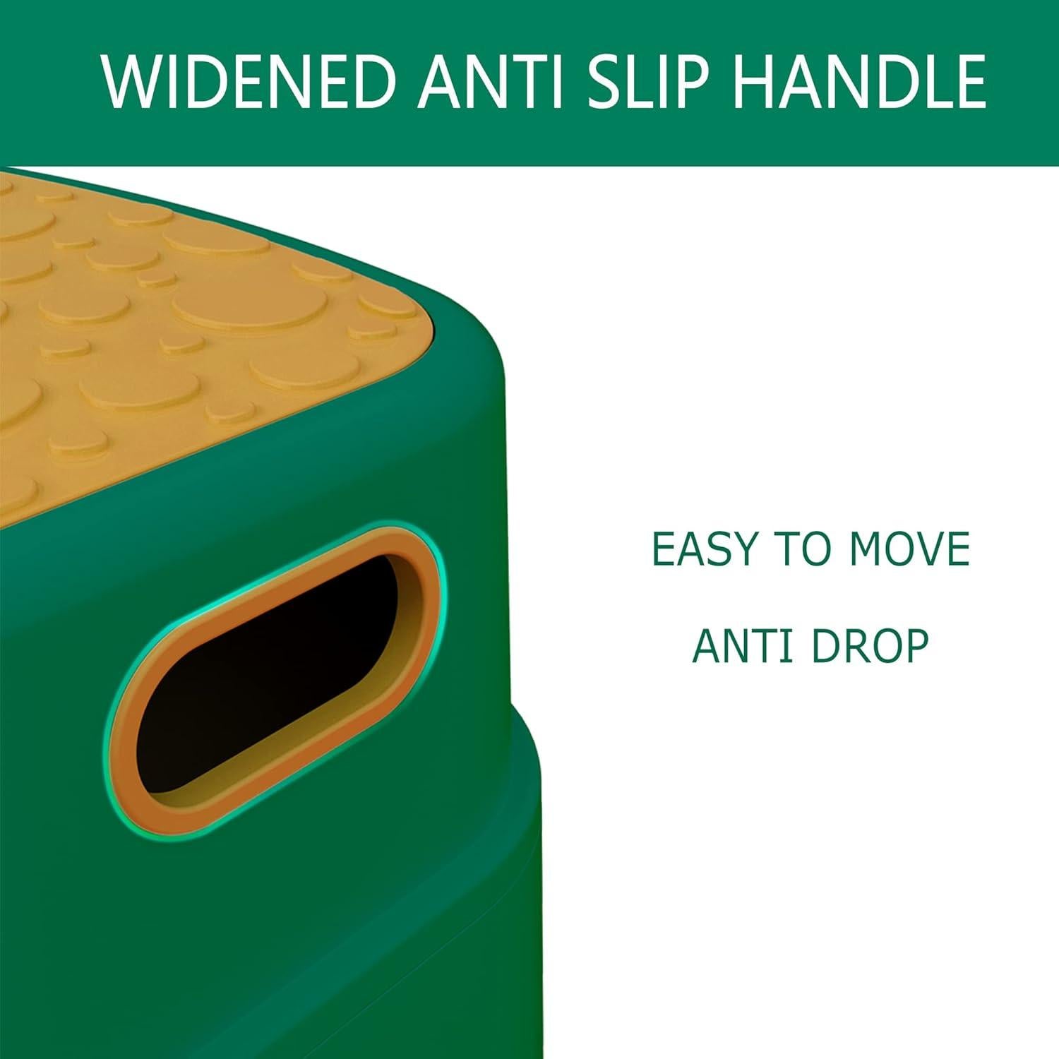 Escalera de 2 Pasos HOMKO para Niños Verde Antideslizante