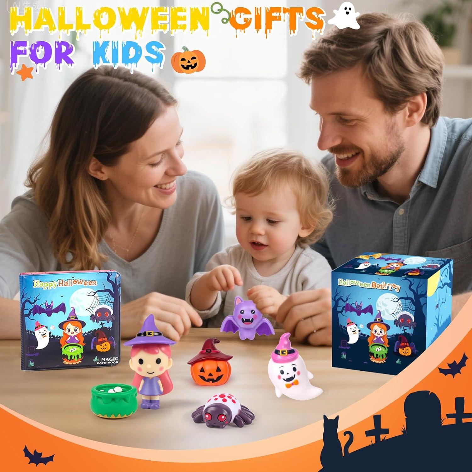 Juguetes de baño Halloween 7PCS - Brillan en la oscuridad