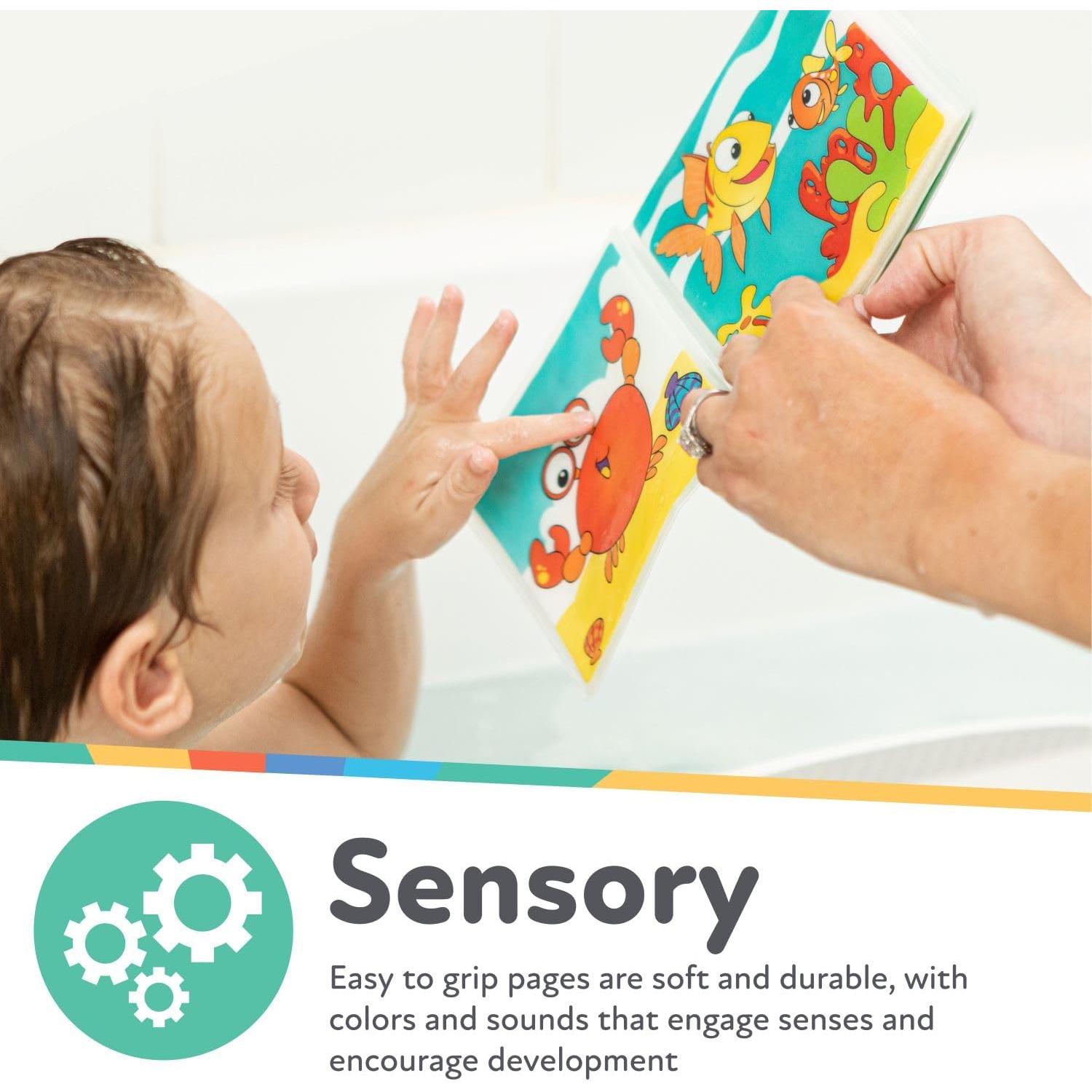 Libro de Baño Nuby 4755 con Páginas Impermeables y Squeaker