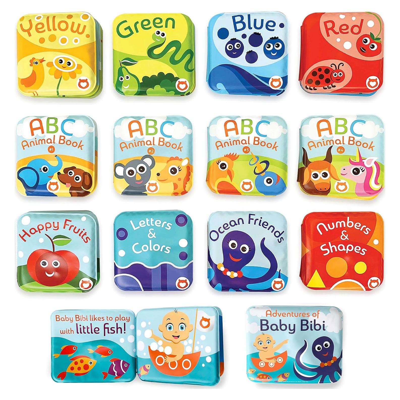 Set de 13 Libros de Baño BabyBibi - Libros Impermeables Educativos