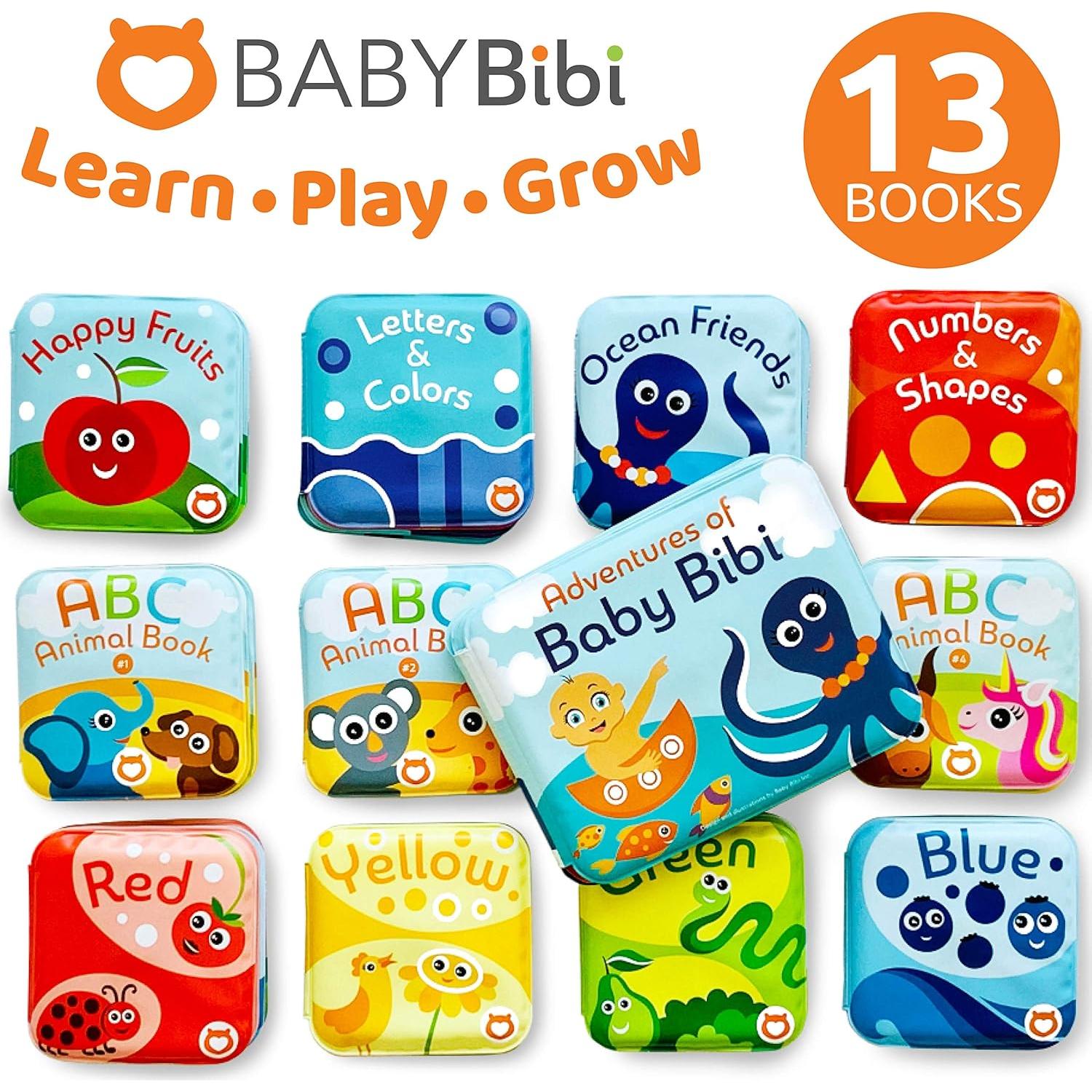 Set de 13 Libros de Baño BabyBibi - Libros Impermeables Educativos