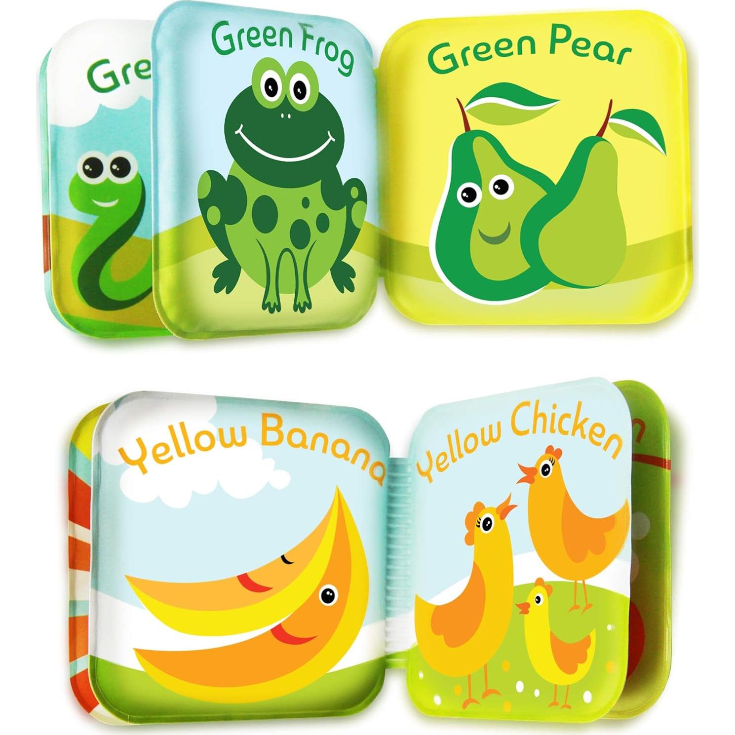 BabyBibi Libros Flotantes para Baño - Juego de 4 Colores