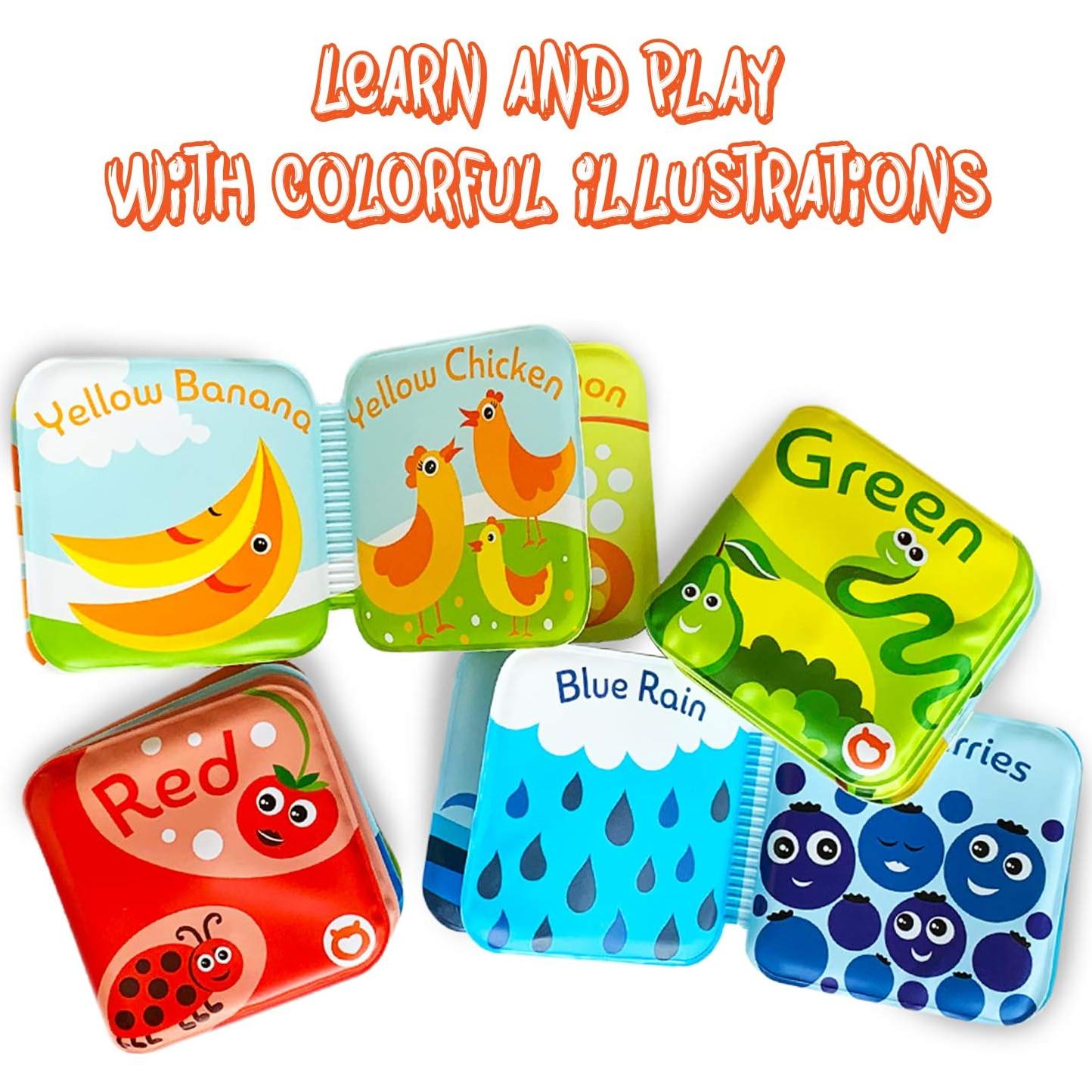 BabyBibi Libros Flotantes para Baño - Juego de 4 Colores