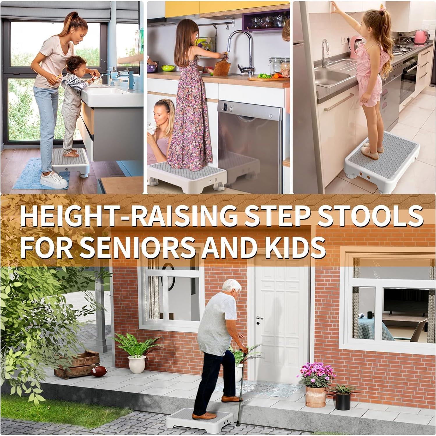 Taburete de Paso Ronlap RLSTWE-GY Antideslizante 250kg