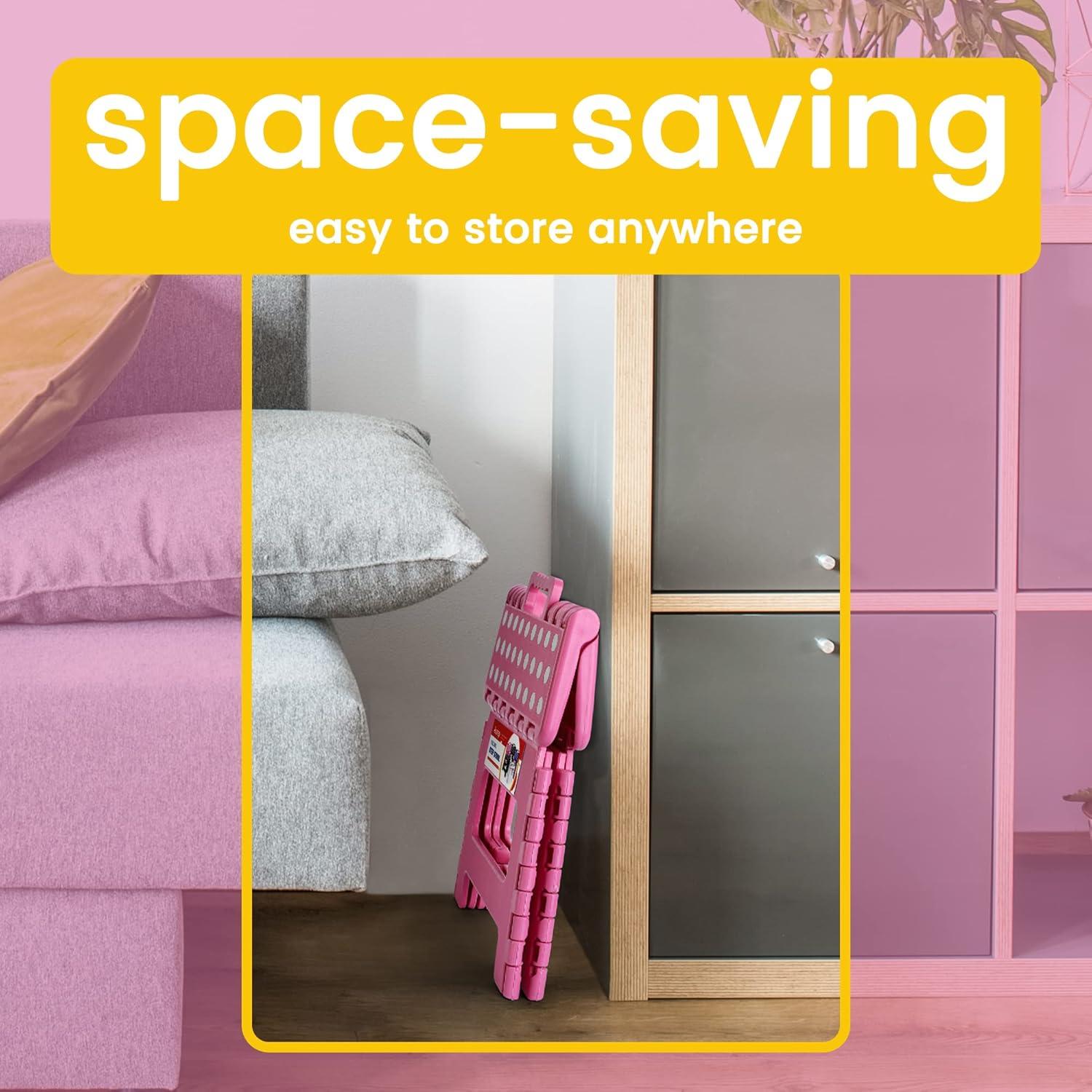 Taburete Plegable ACSTEP Rosa 22.9 cm Altura 136 kg Capacidad