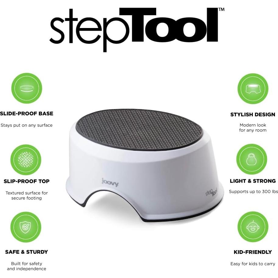 Taburete Joovy StepTool Antideslizante 15.88 cm Blanco 136 kg