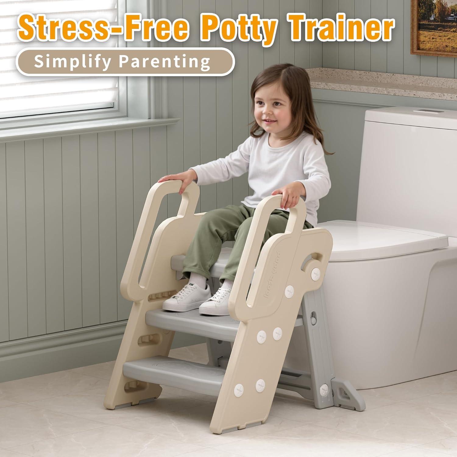 Escalera Plegable para Niños XQIAO - 3 Escalones Antideslizante