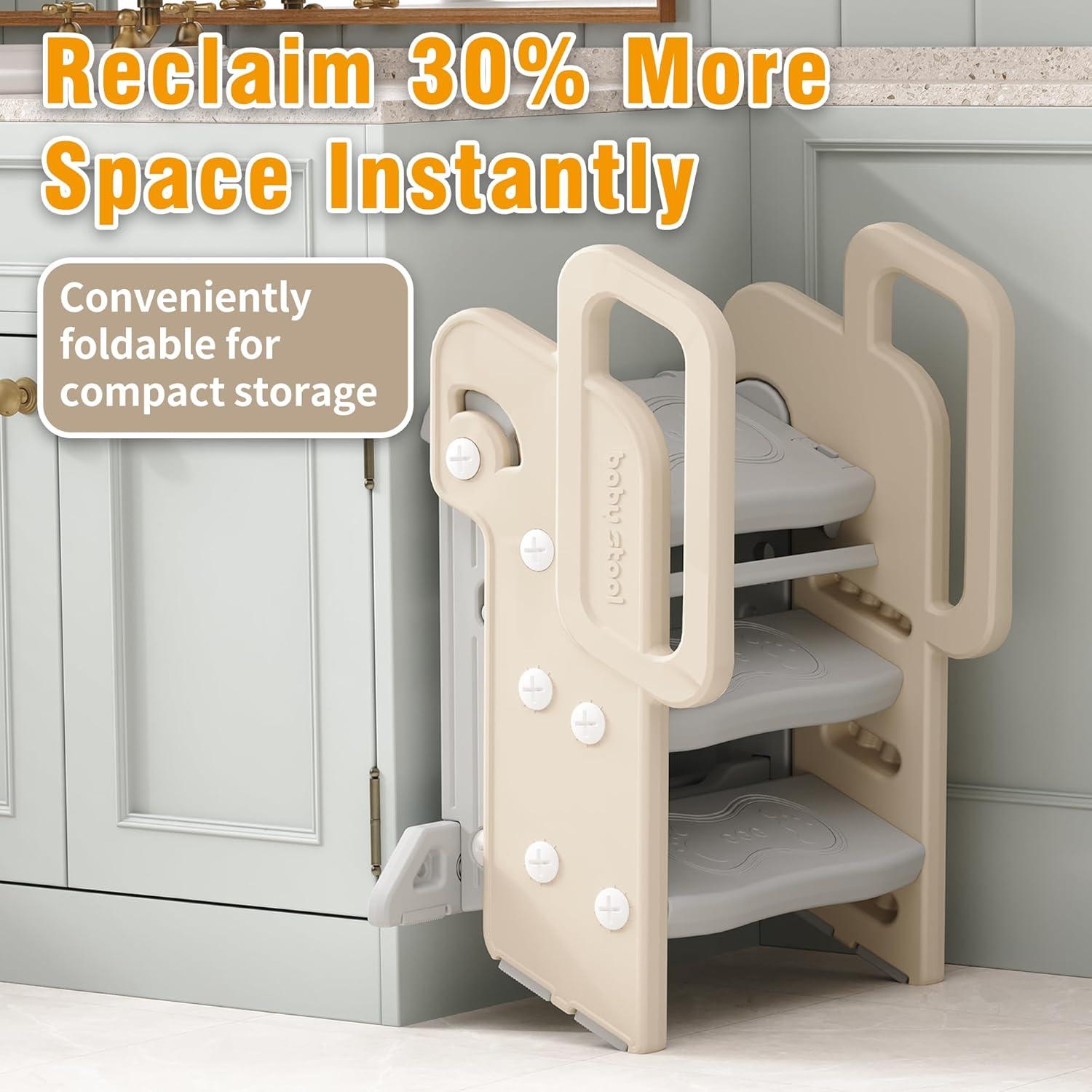 Escalera Plegable para Niños XQIAO - 3 Escalones Antideslizante