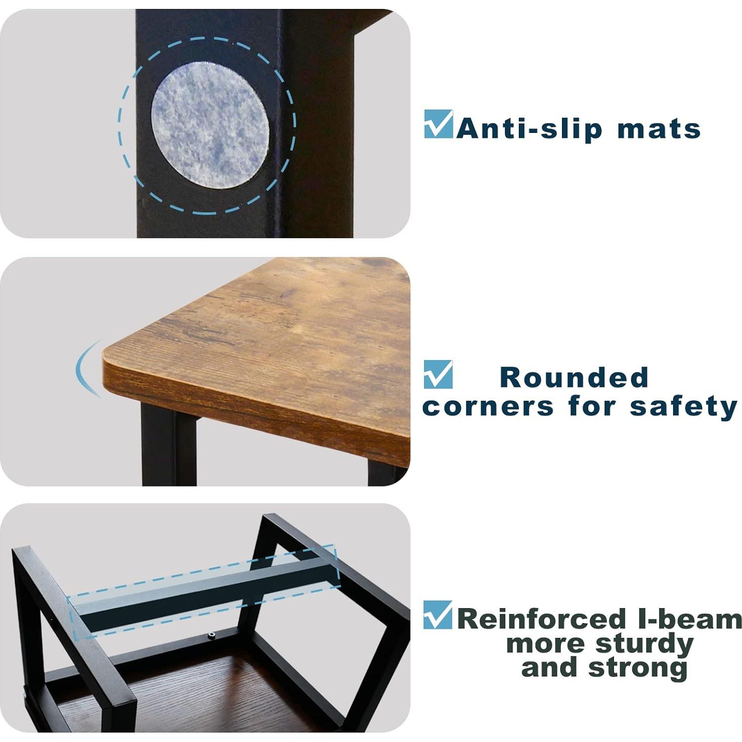 Escalera 3 en 1 iTsst de Madera 2 Peldaños 227kg Marrón