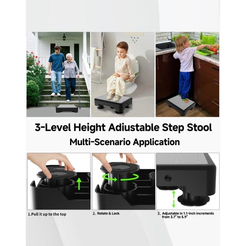 Escalera Ajustable TENGYI 272 kg Antideslizante Gris