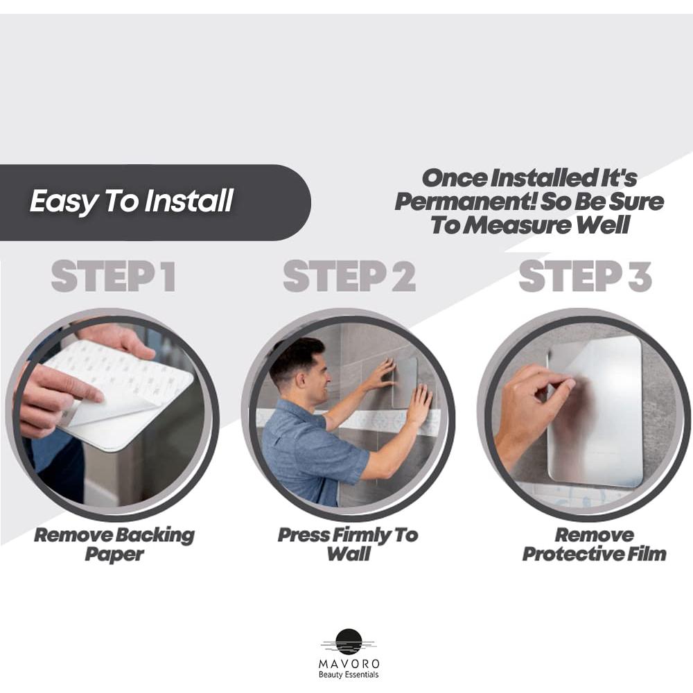 Espejo de Afeitar Mavoro para Ducha 17.78x22.86cm Irrompible