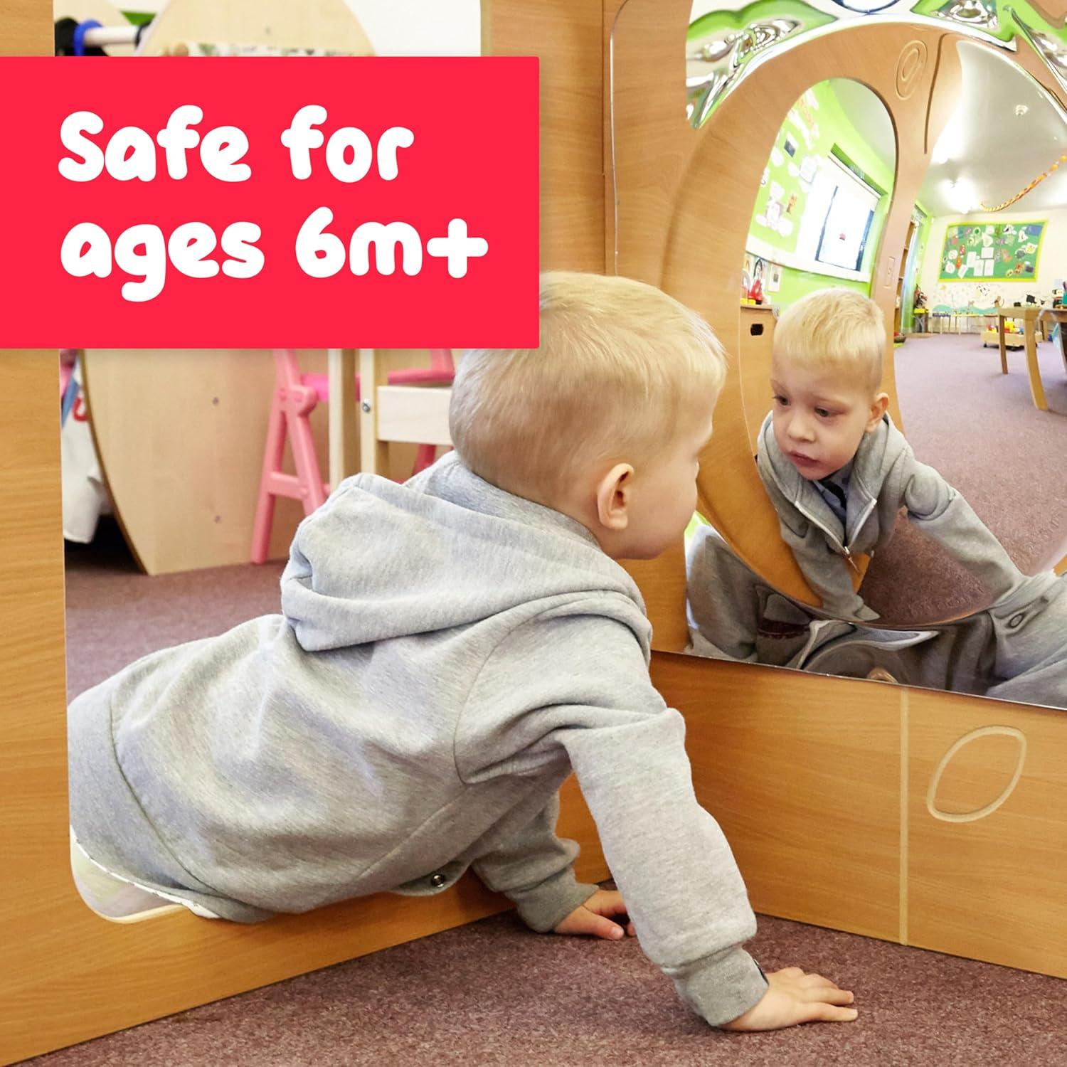 Espejo Sensorial Grande Spark & Wow 49x49 cm para Niños 6m+