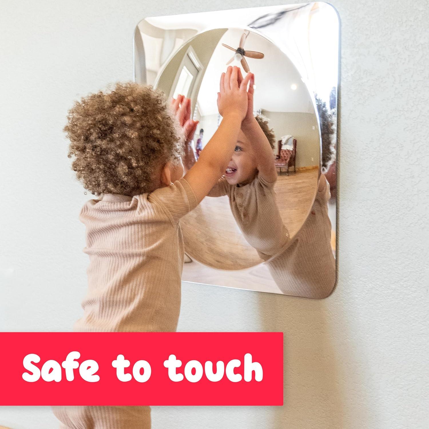Espejo Sensorial Grande Spark & Wow 49x49 cm para Niños 6m+