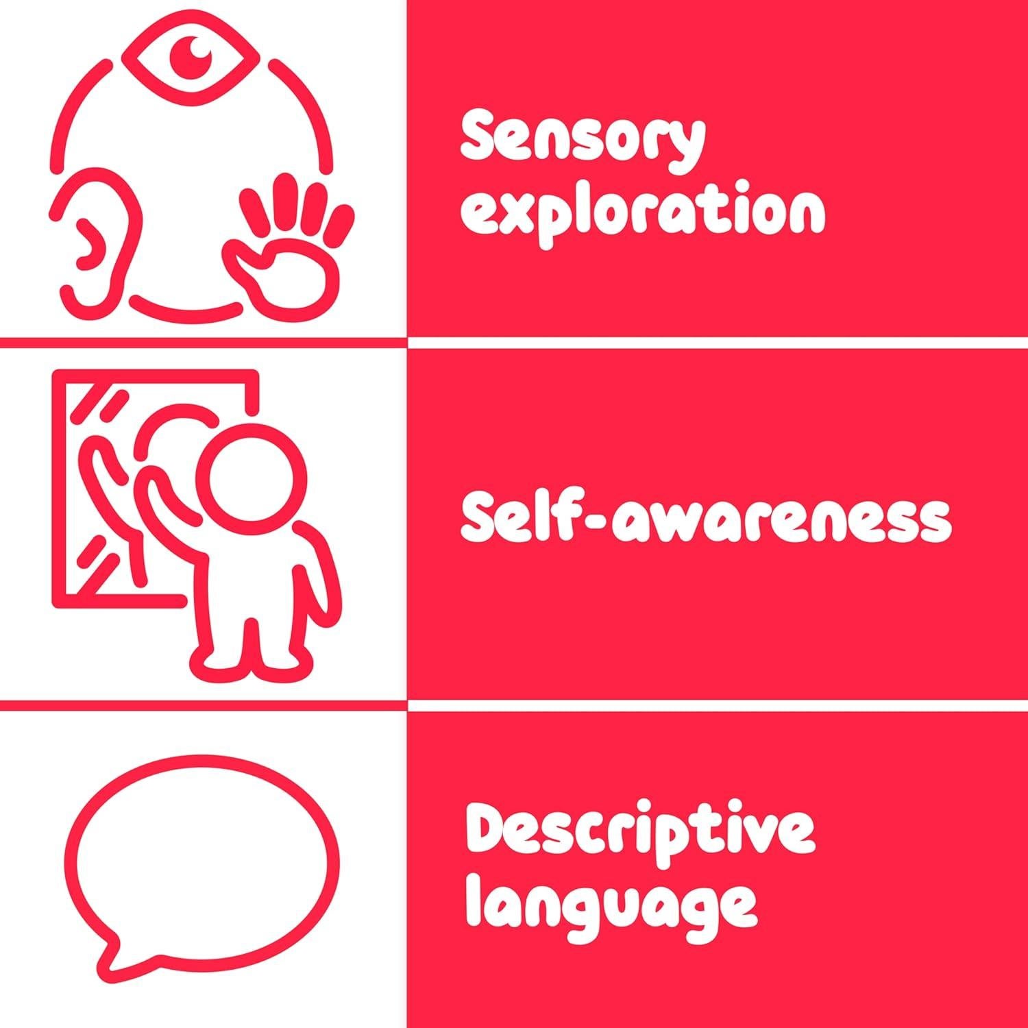 Espejo Sensorial Grande Spark & Wow 49x49 cm para Niños 6m+