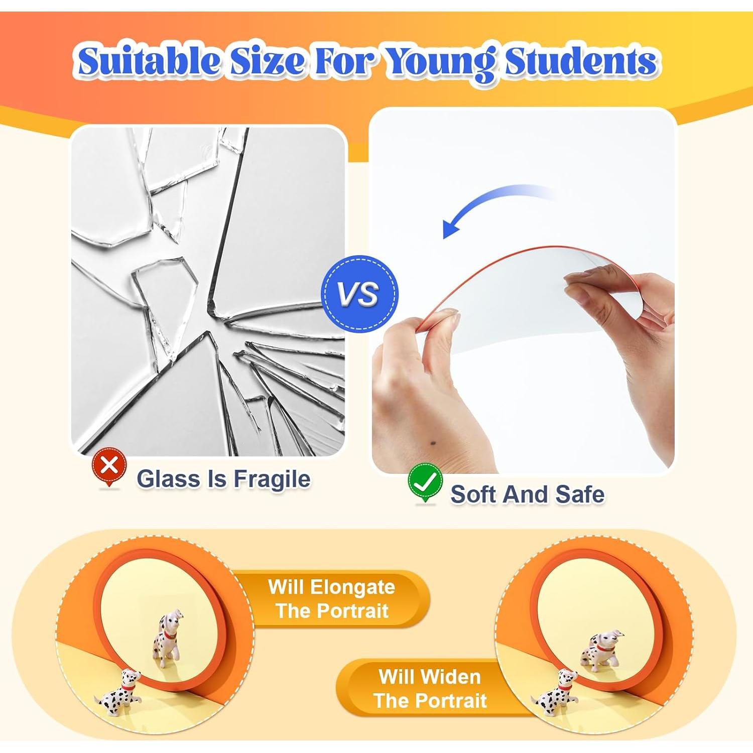 Espejos Acrílicos Redondos Dandat 10 Pcs 15.5 cm Irrompibles