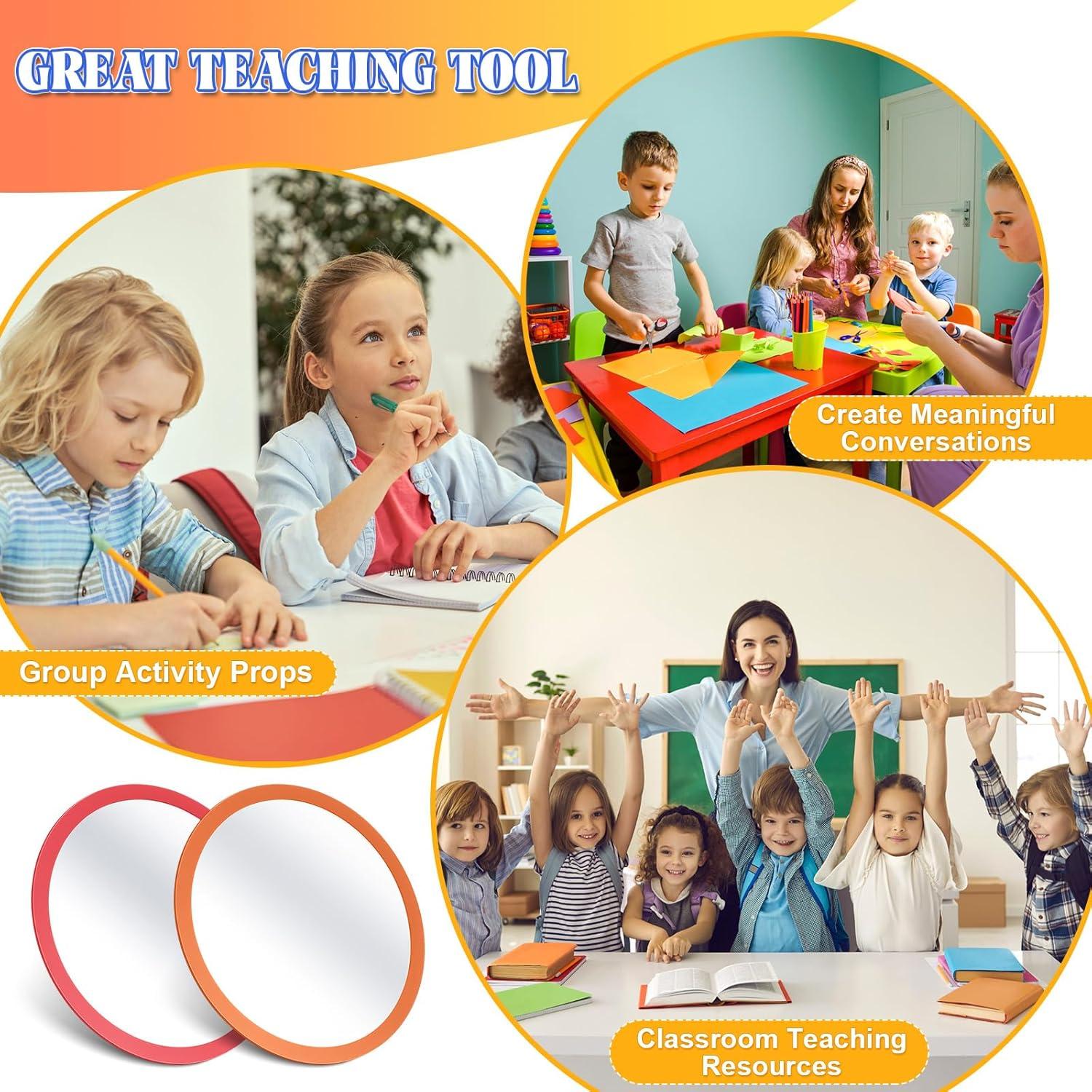 Espejos Acrílicos Redondos Dandat 10 Pcs 15.5 cm Irrompibles