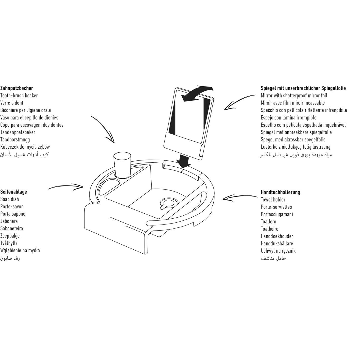 Lavabo Infantil Rotho Babydesign Kiddy Wash 38.7x38.2 cm