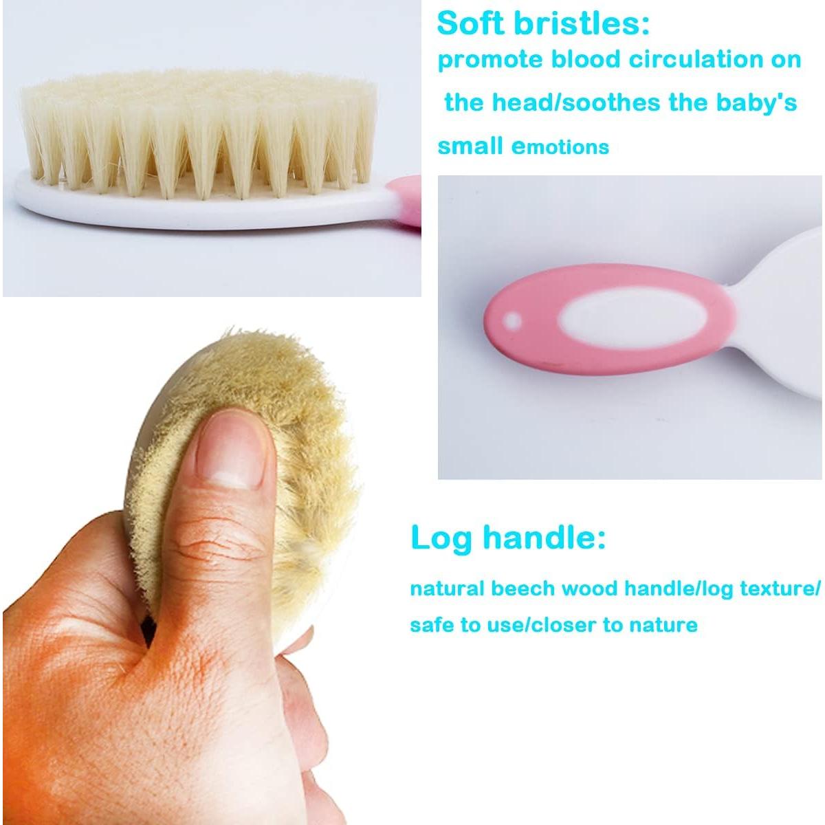 Cepillo para Bebés Duruan con Cerdas de Cabra Suaves 15.6cm