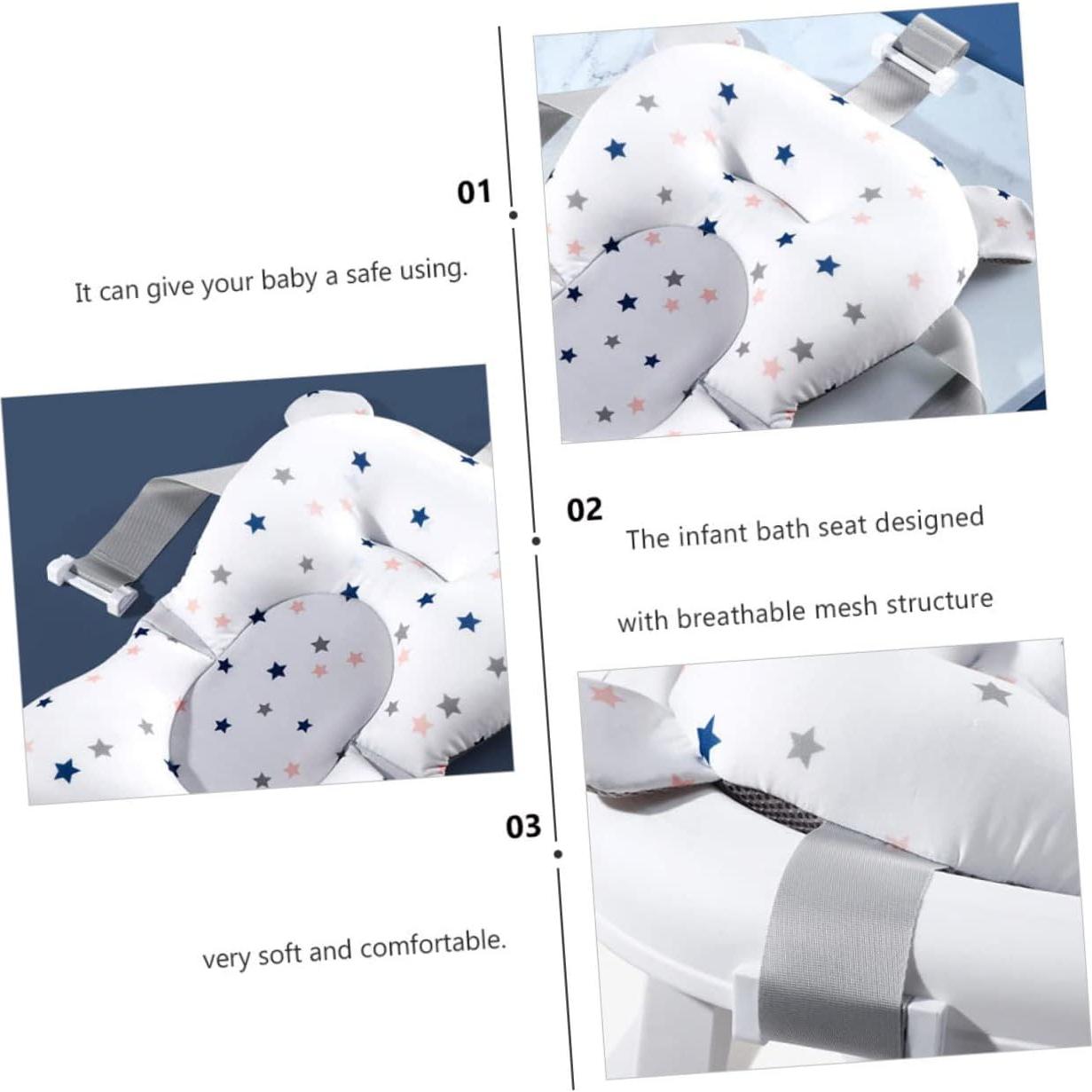 Cojín Flotante de Soporte para Baño Healifty 50x35 cm