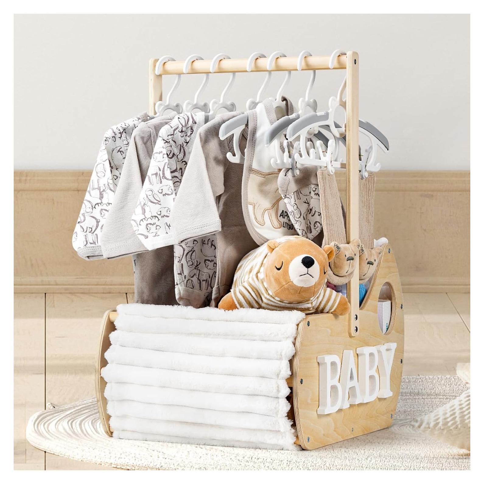 Canasta de Madera para Baby Shower GiftAmaz - Cuna 40.9x31.8x55.9cm