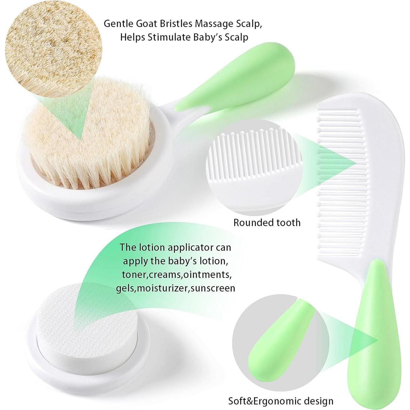 Juego de Cepillo y Peine de Silicona Safety First para Bebés