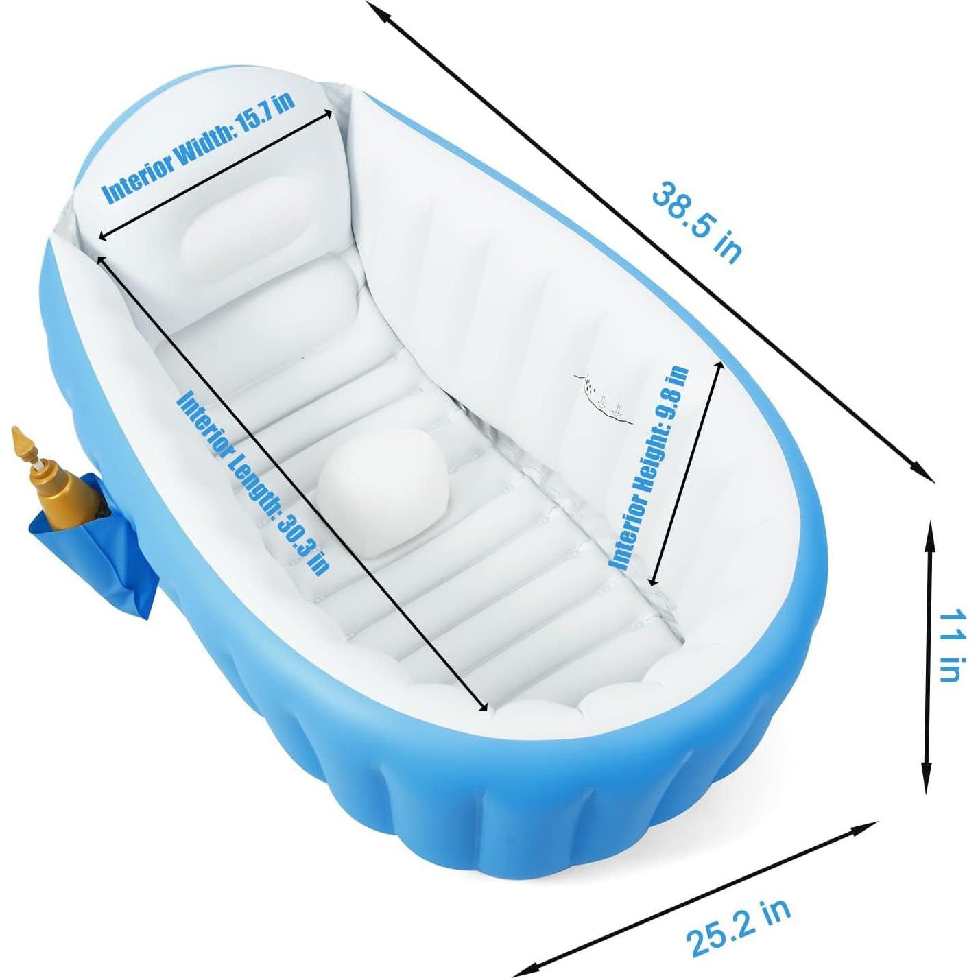 Bañera Inflable para Bebés PandaEar + Cepillo Silicona
