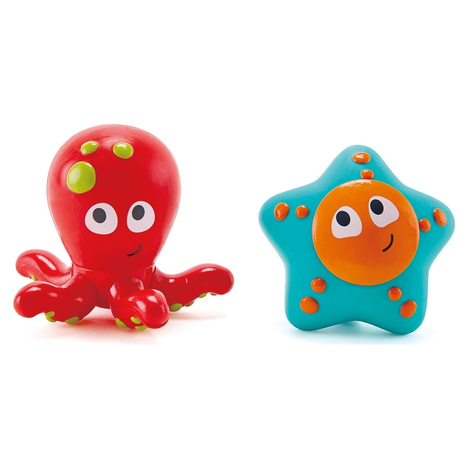 Juguetes de Baño Hape Pulpo y Estrella de Mar Silicona 18cm