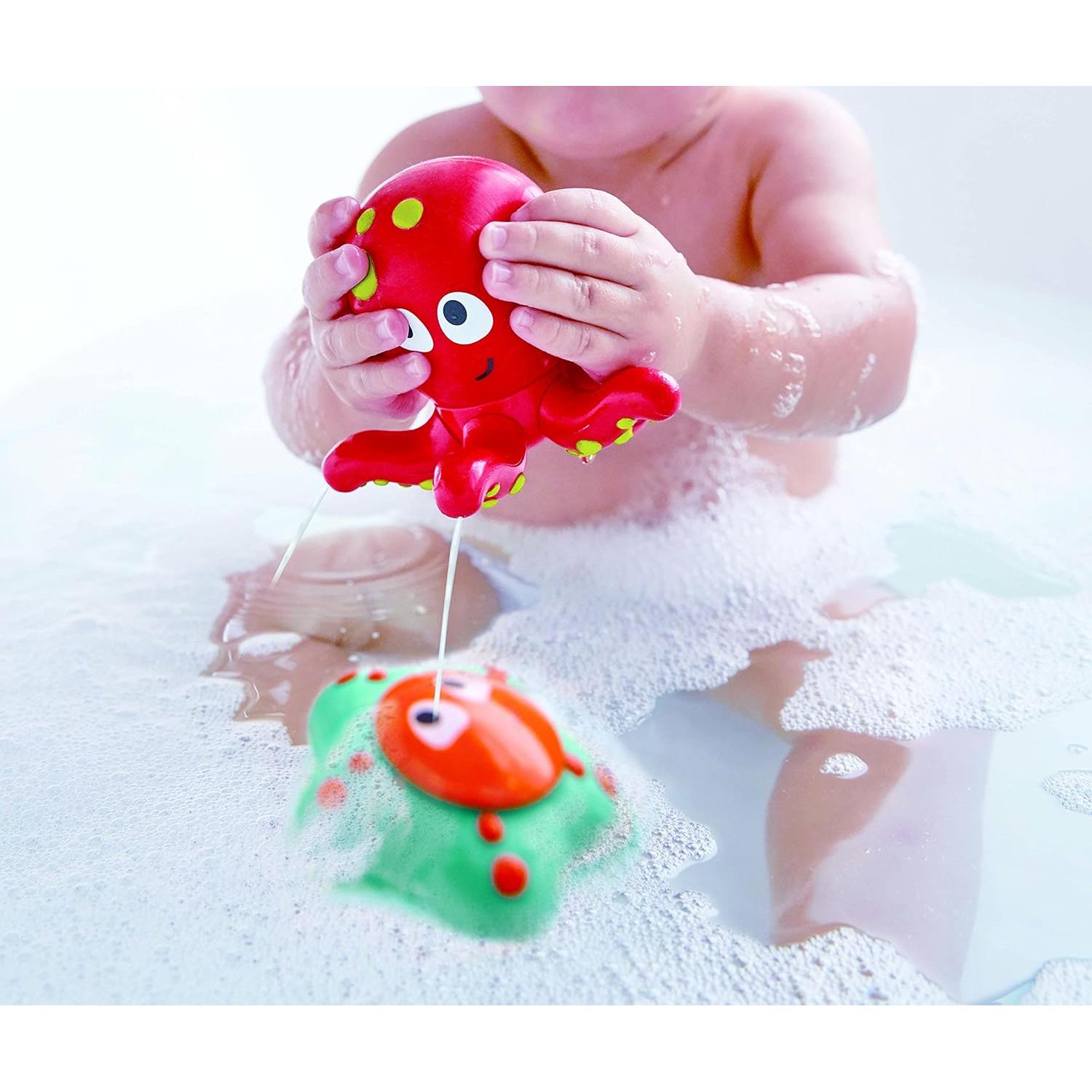 Juguetes de Baño Hape Pulpo y Estrella de Mar Silicona 18cm