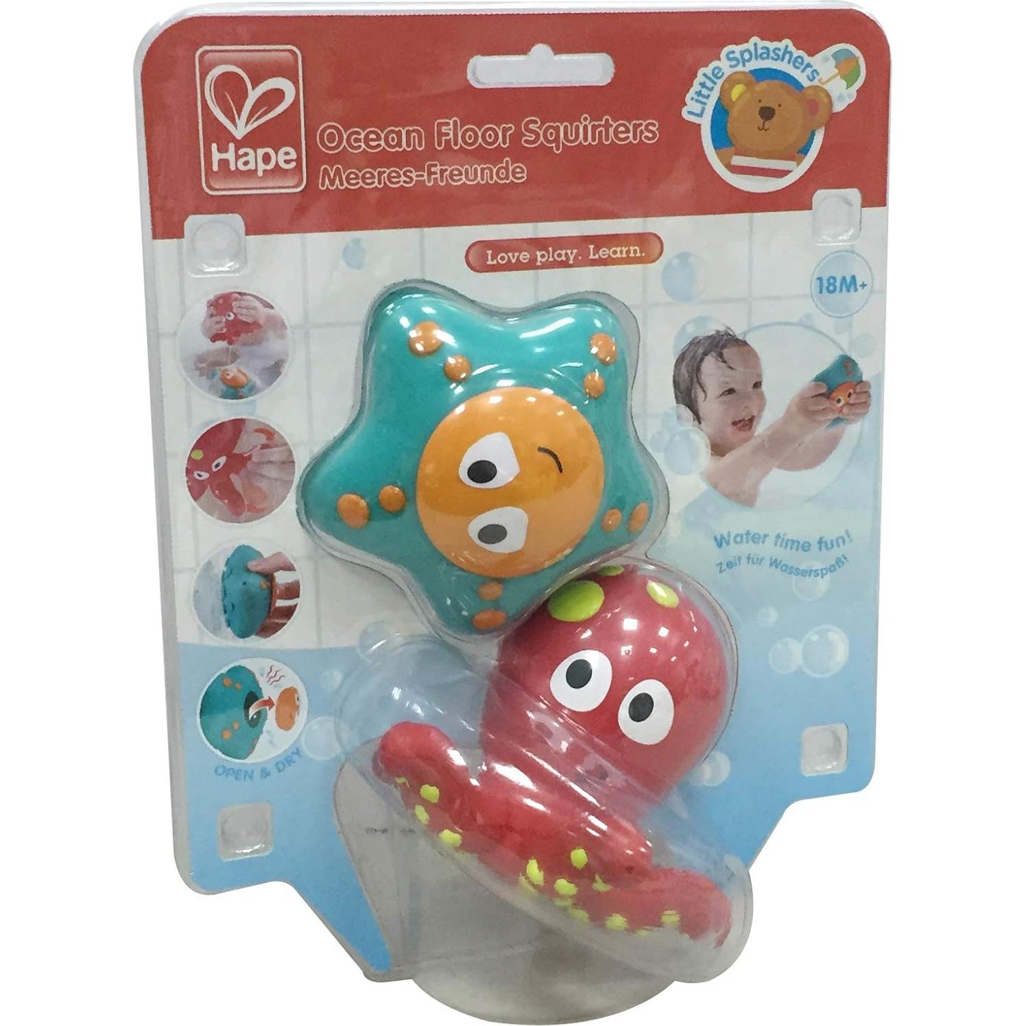 Juguetes de Baño Hape Pulpo y Estrella de Mar Silicona 18cm
