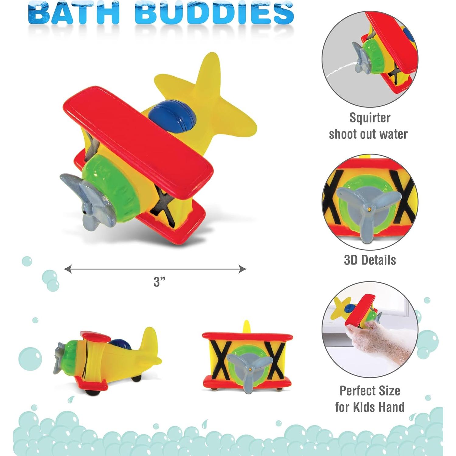 Juguete de Baño DolliBu Biplano Flotante para Bebés 7.62cm