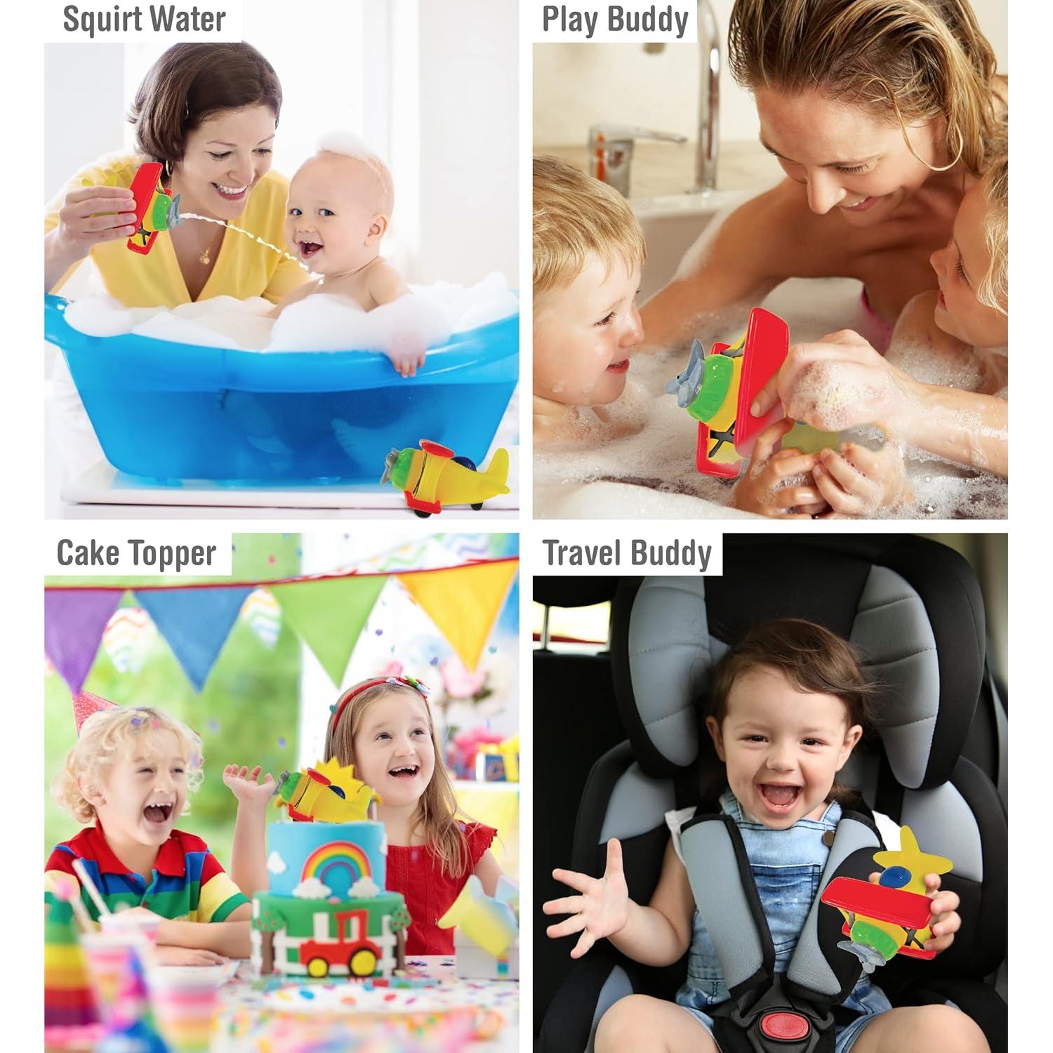 Juguete de Baño DolliBu Biplano Flotante para Bebés 7.62cm