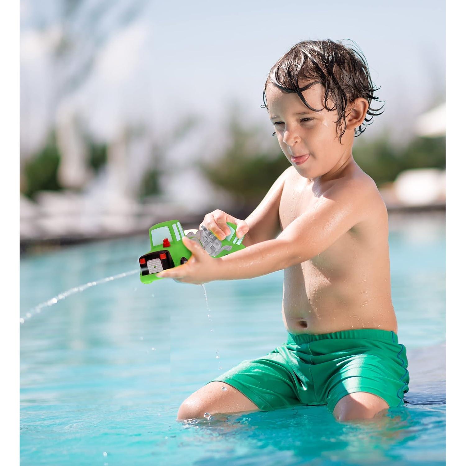 Juguete de Baño Bulldozer DolliBu Verde Flotante 9.5cm