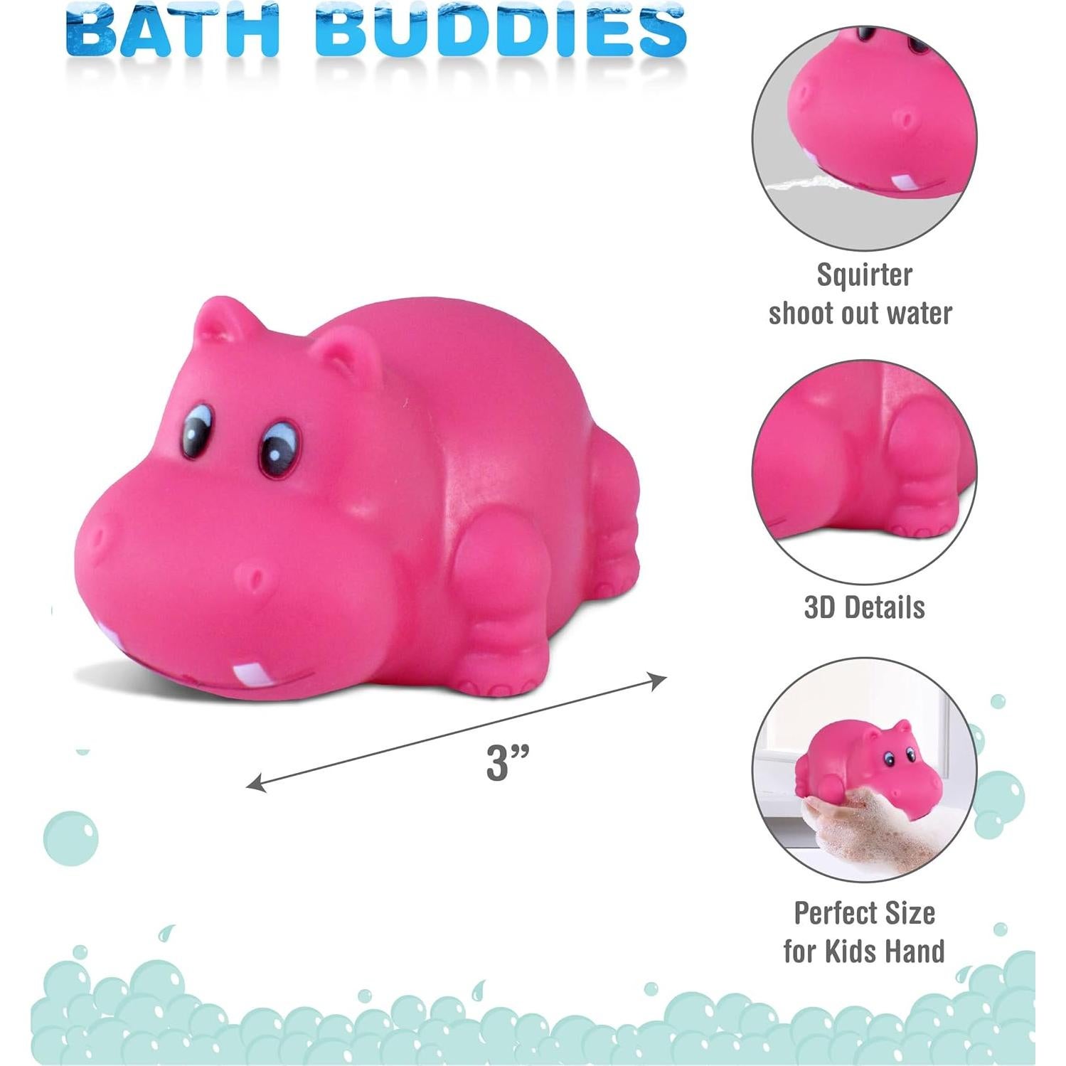 Juguete de Baño Hipopótamo DolliBu Squirter 7.62 cm