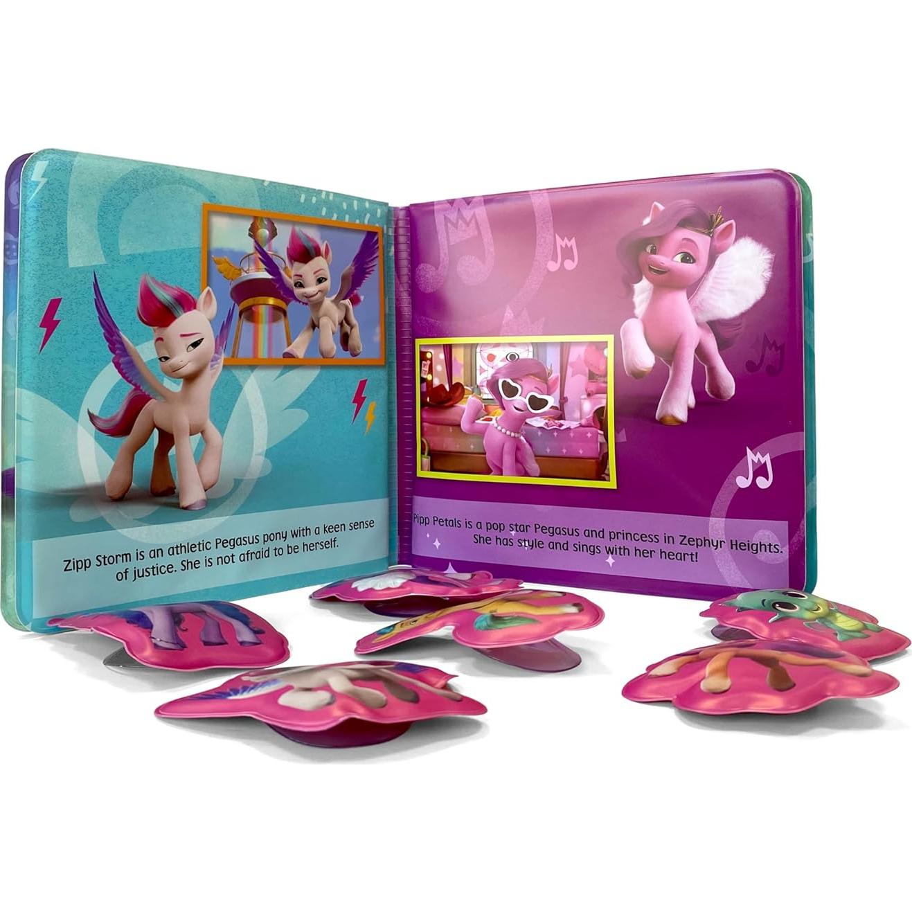 My Little Pony Bath Time Books - Activity Books for kids, Bath book, 6 Padded suction cups, 1 Mesh bag
