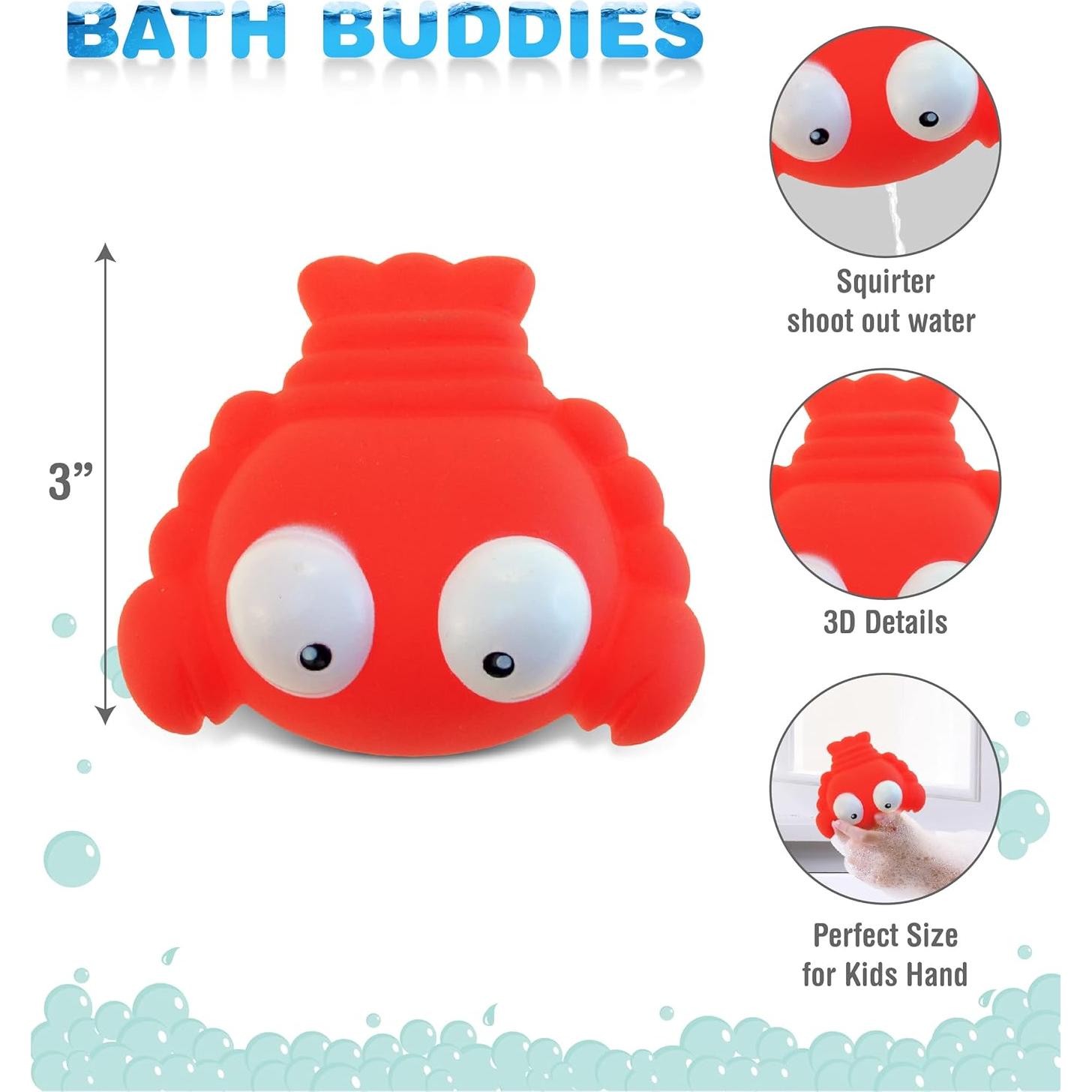 DolliBu Juguete de Baño Langosta Roja Flotante 7.62cm