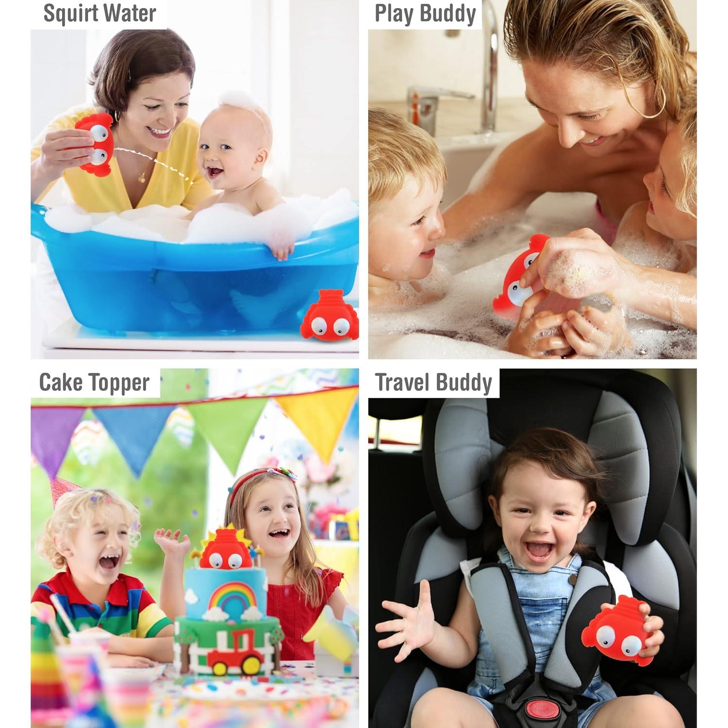 DolliBu Juguete de Baño Langosta Roja Flotante 7.62cm